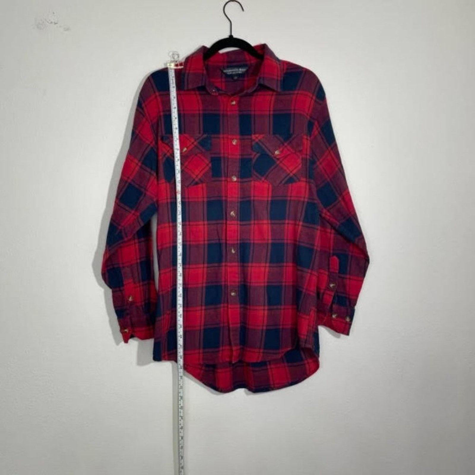 Other Alexander Del Rossa Red Plaid Flannel Shirt Size Large Size US L / EU 52-54 / 3 - 3 Thumbnail