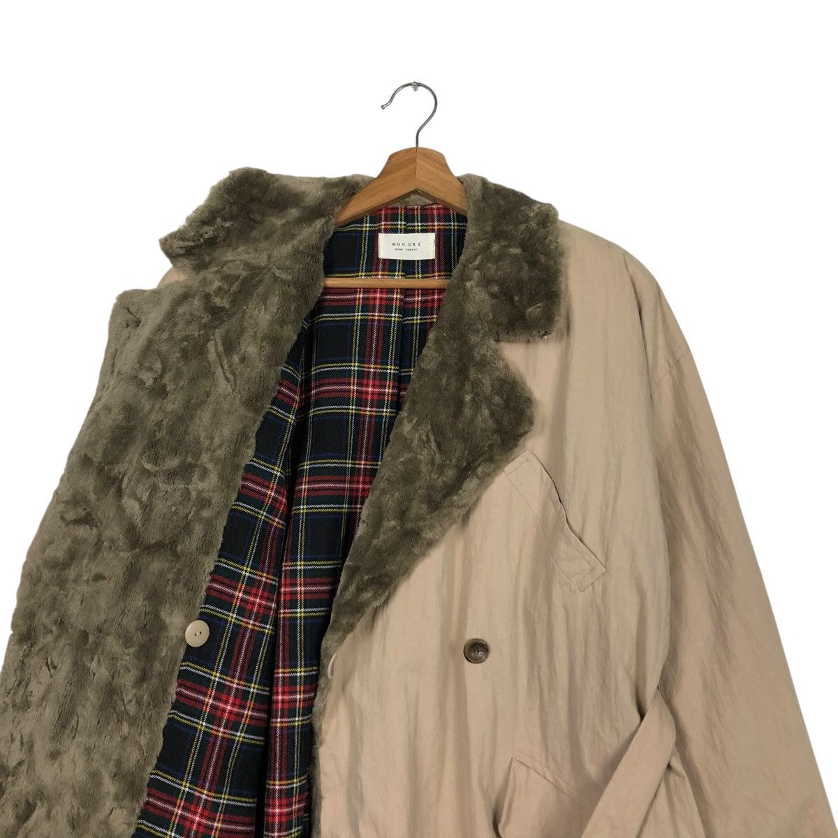 Japanese Brand 🔥VTG LONG JACKET MONGRE BLANKET TARTAN FUR ISSEY MIYAKE Size US M / EU 48-50 / 2 - 13 Thumbnail