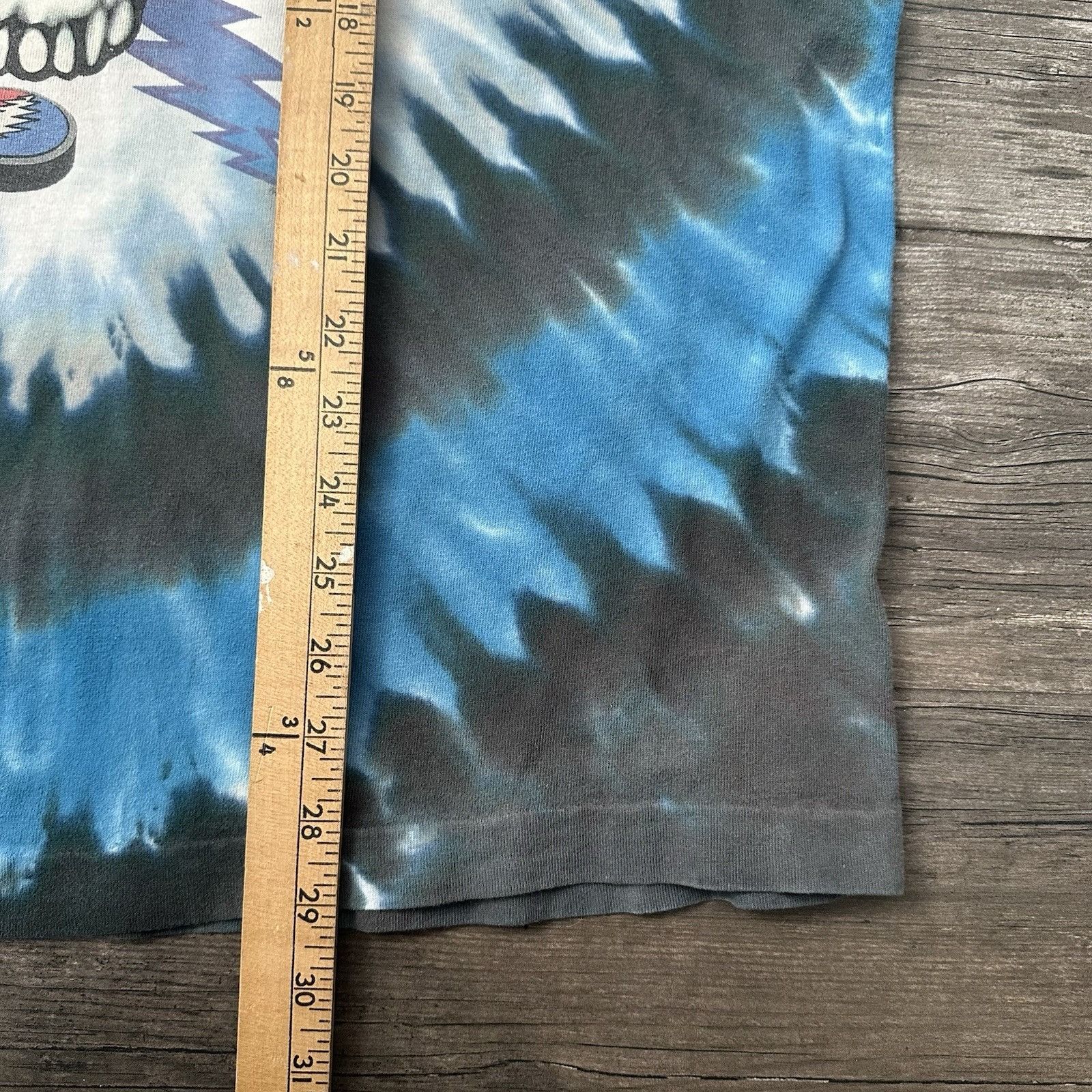 Vintage VTG GRATEFUL DEAD SKIING SKELETON WGITE BLUE BAND PROMO T-SH Size US L / EU 52-54 / 3 - 6 Thumbnail