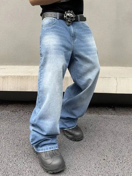 Jean Washed Baggy Denim Jeans Size US 32 / EU 48 - 2 Thumbnail