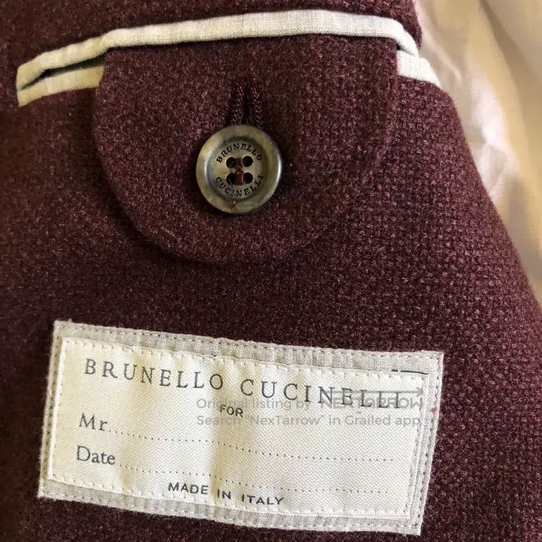 Brunello Cucinelli Brunello Cucinelli World's Finest Baby Cashmere Handmade T Size 50L - 3 Thumbnail