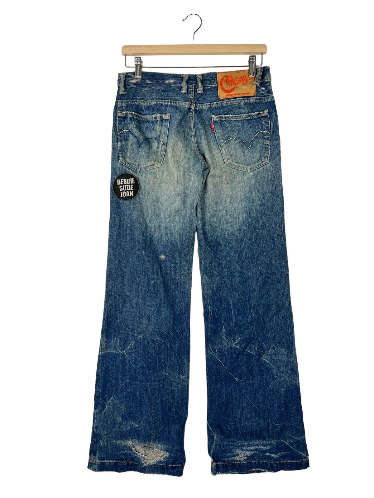 Hysteric Glamour 🔥 HYSTERIC GLAMOUR FLARE BLEACH WASH BOOTCUT Size US 30 / EU 46 - 2 Thumbnail