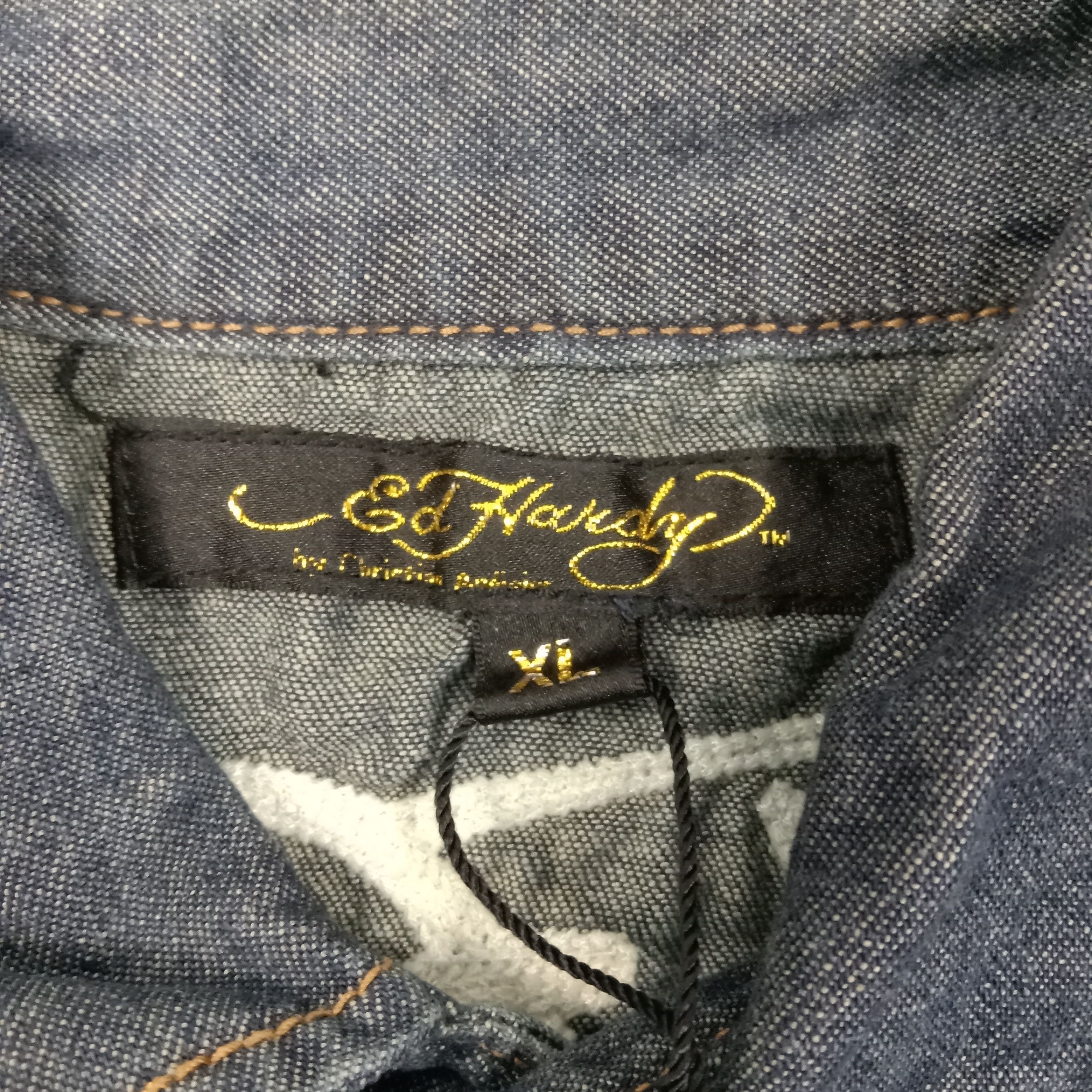 Ed Hardy Ed Hardy by Christian Audigier Shirt Button Up C239N18 Size US XL / EU 56 / 4 - 7 Thumbnail