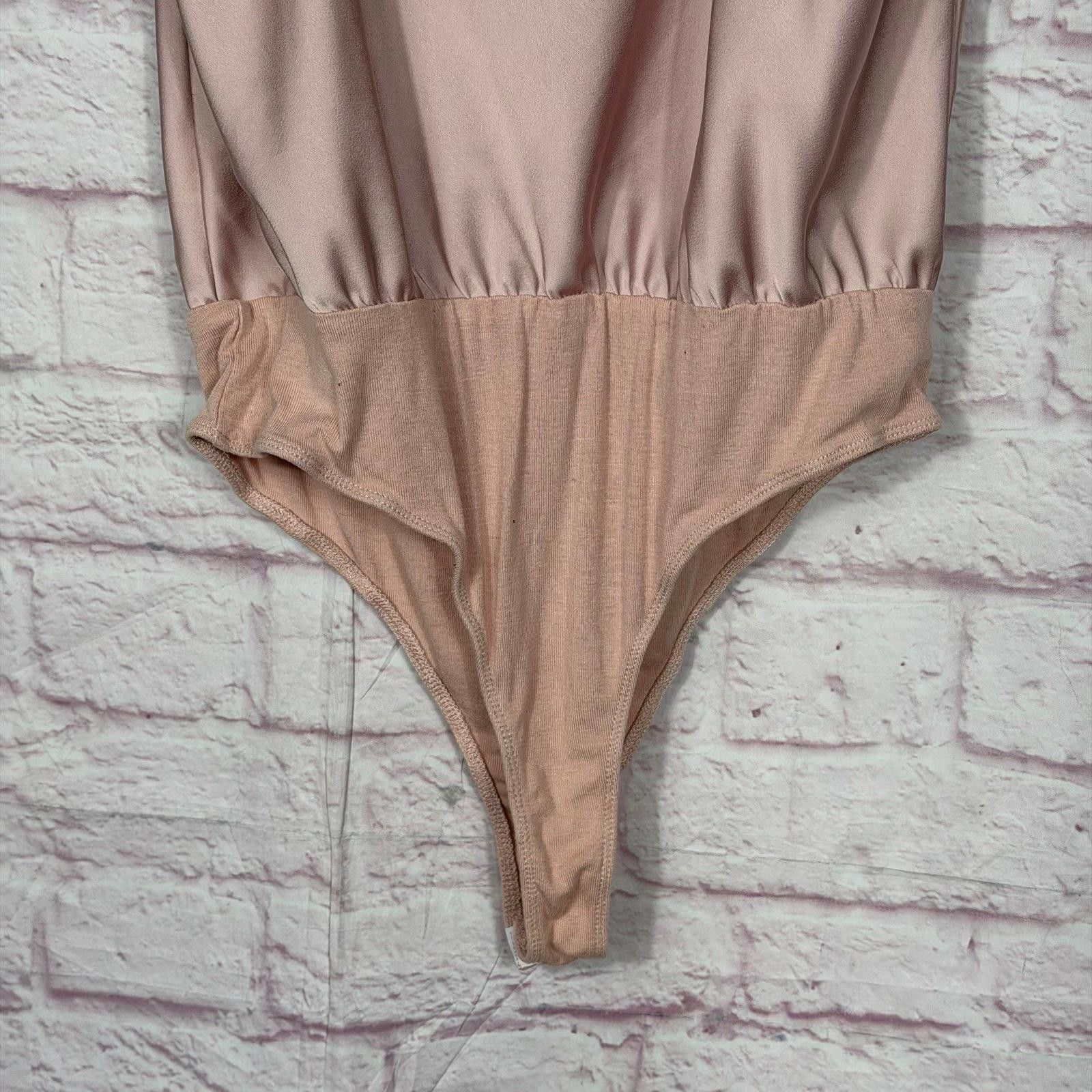 Other Light Pink Satin and Jersey Bodysuit with Cowl Neck Medium Size M / US 6-8 / IT 42-44 - 6 Thumbnail