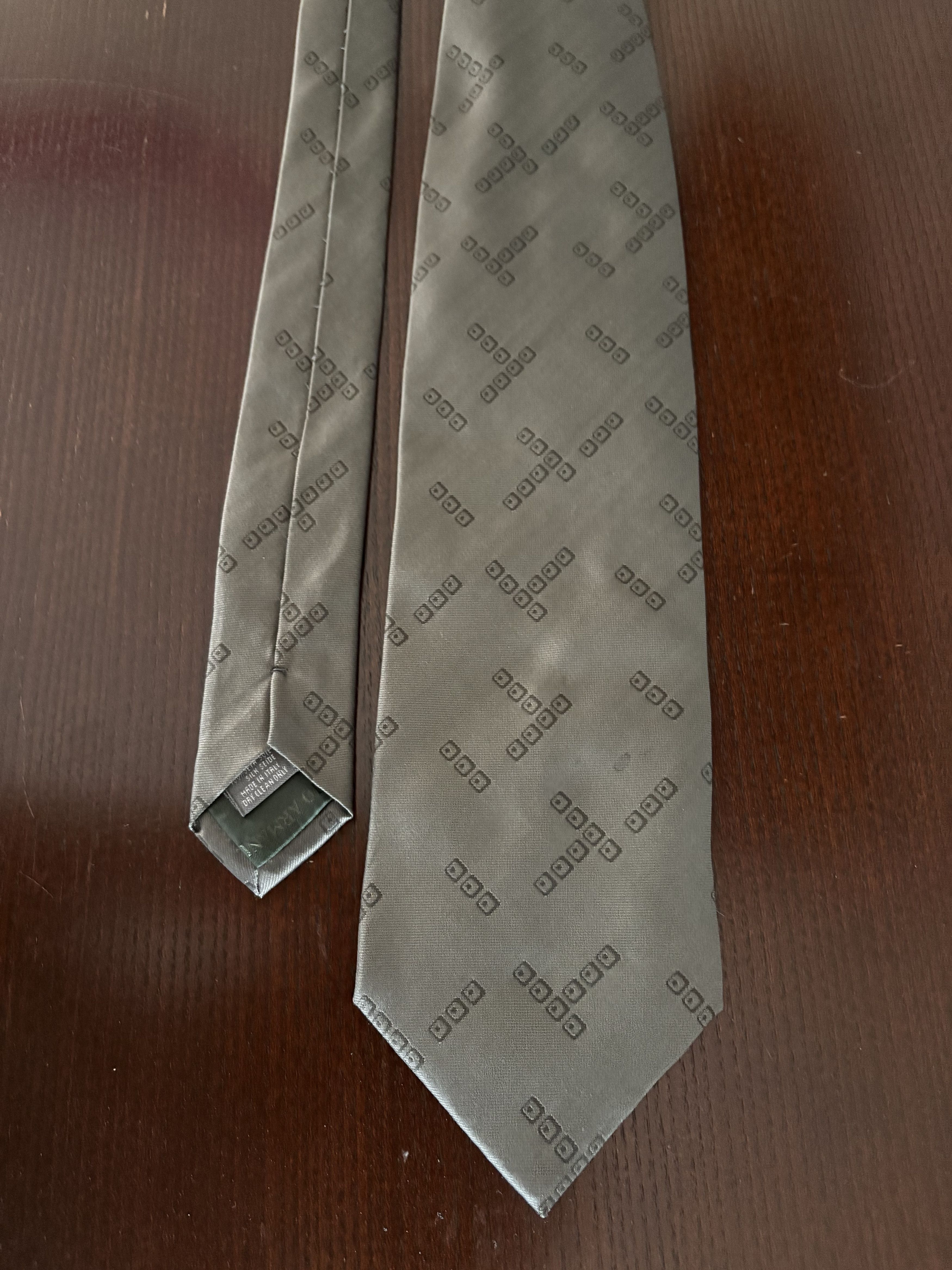 Giorgio Armani Giogio Armani Cravatte Geometric Tie Made in Italy 100% Silk Size ONE SIZE - 1 Thumbnail