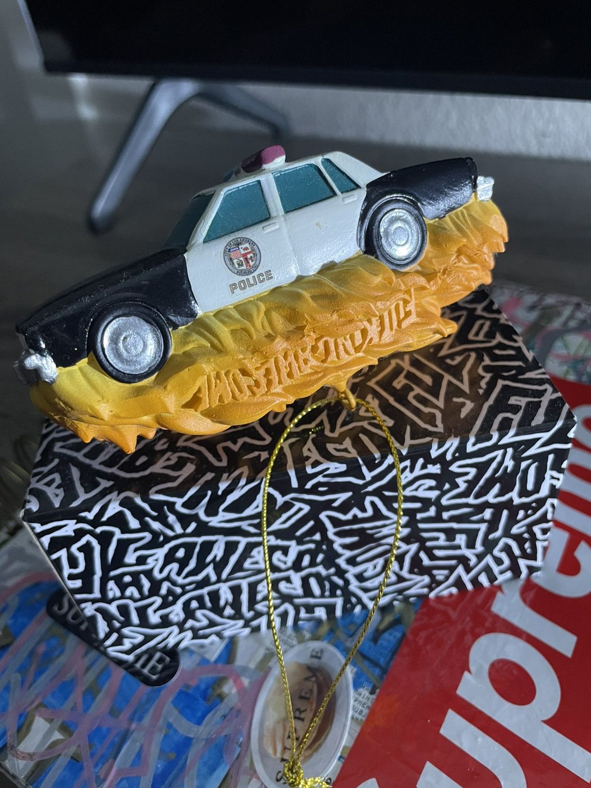 Fucking Awesome Fucking awesome lapd car burnt down Size ONE SIZE - 2 Thumbnail