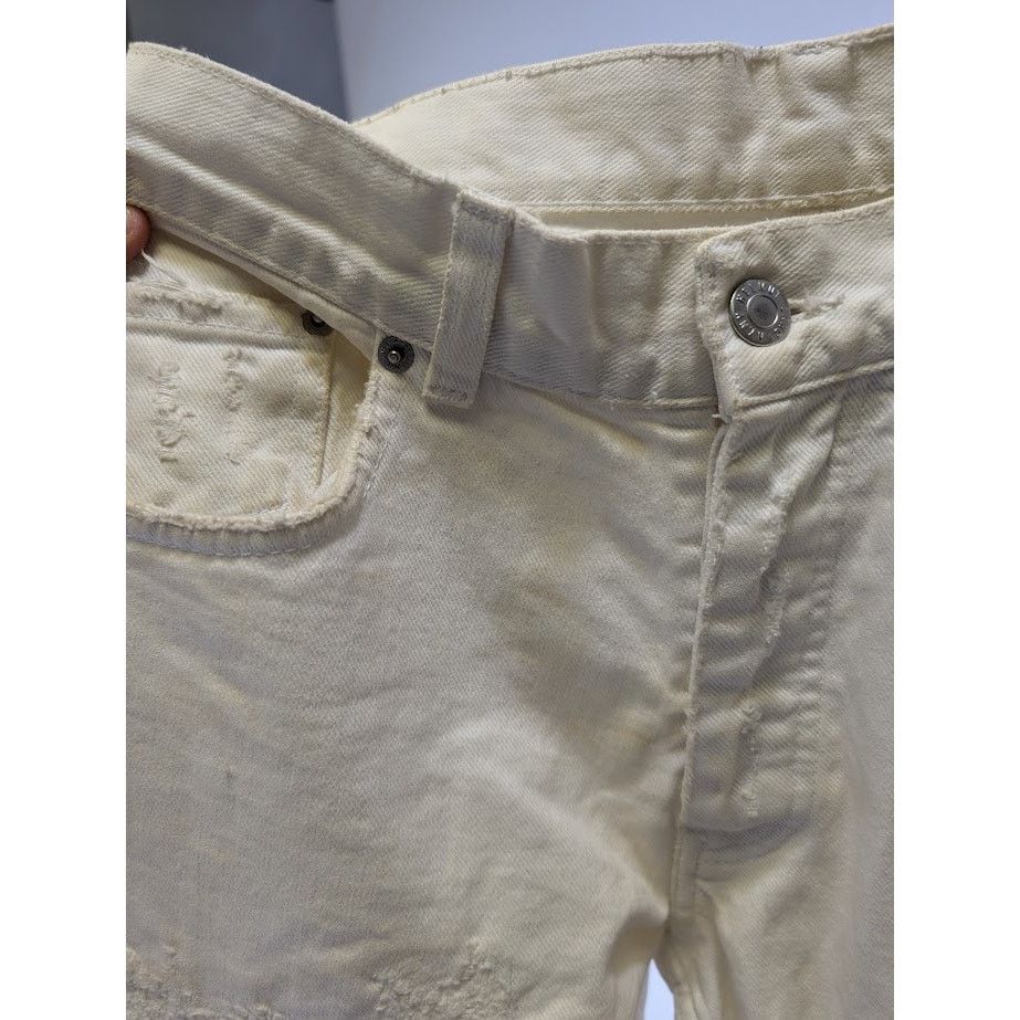 Helmut Lang o1rbi21 Distressed Denim From 98 in Dirty White Size US 30 / EU 46 - 7 Thumbnail