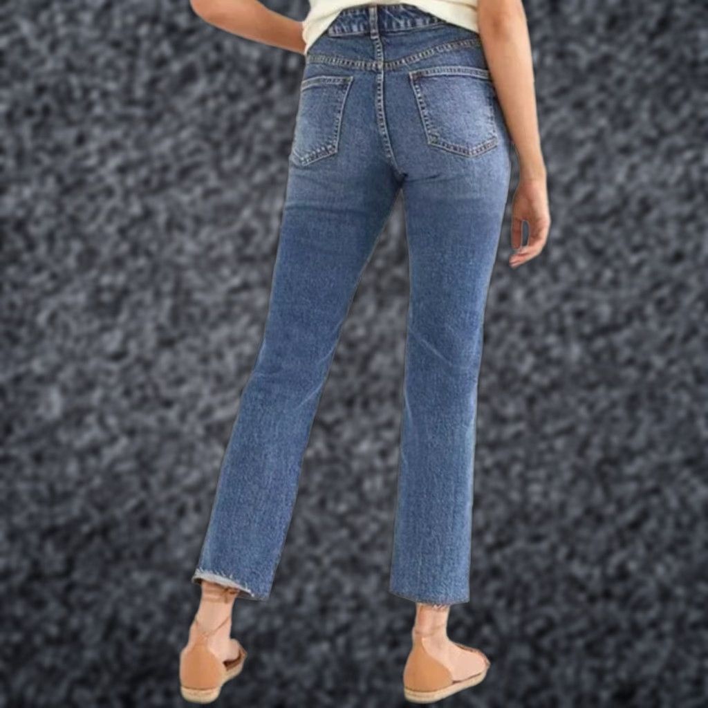 Vintage VINTAGE Pilcro The Vintage Straight Leg Jeans Distressed 27 Blue Denim Cotton High Rise Womens Jeans Size 27" / US 4 / IT 40 - 1 Thumbnail