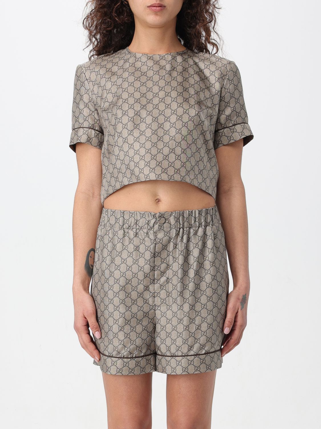image of Gucci T-Shirt Woman Brown, Women's (Size Small)