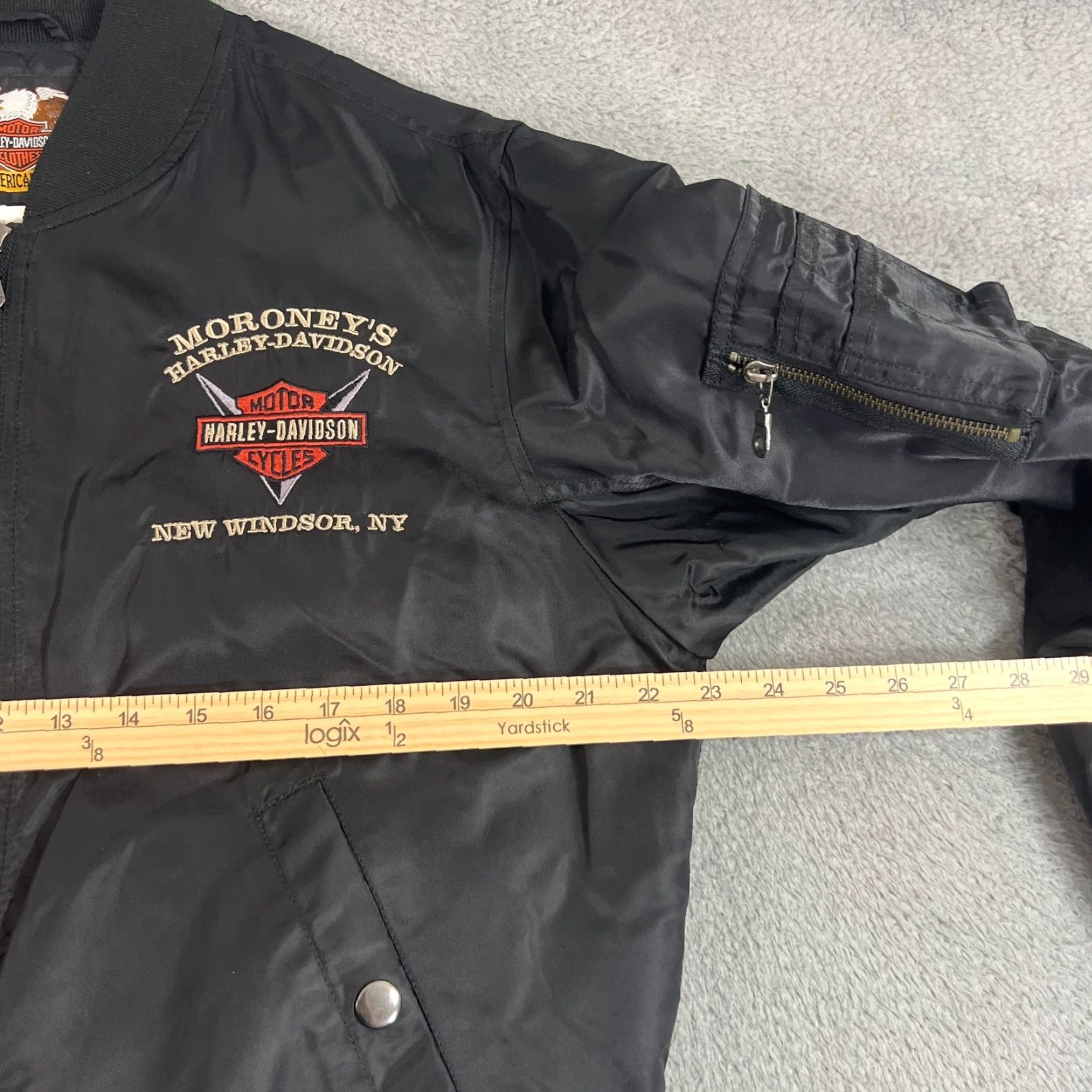 Harley Davidson VTG Harley Davidson Jacket New York Medium Windbreaker Bomber Patch Nylon Size US M / EU 48-50 / 2 - 5 Thumbnail