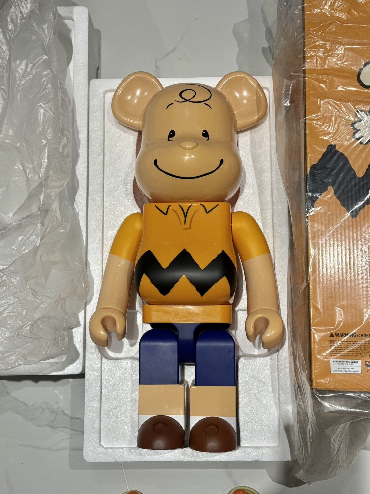 Medicom Toy Bearbrick Peanuts Charlie Brown 2017 Vision 1000% Size ONE SIZE - 2 Thumbnail