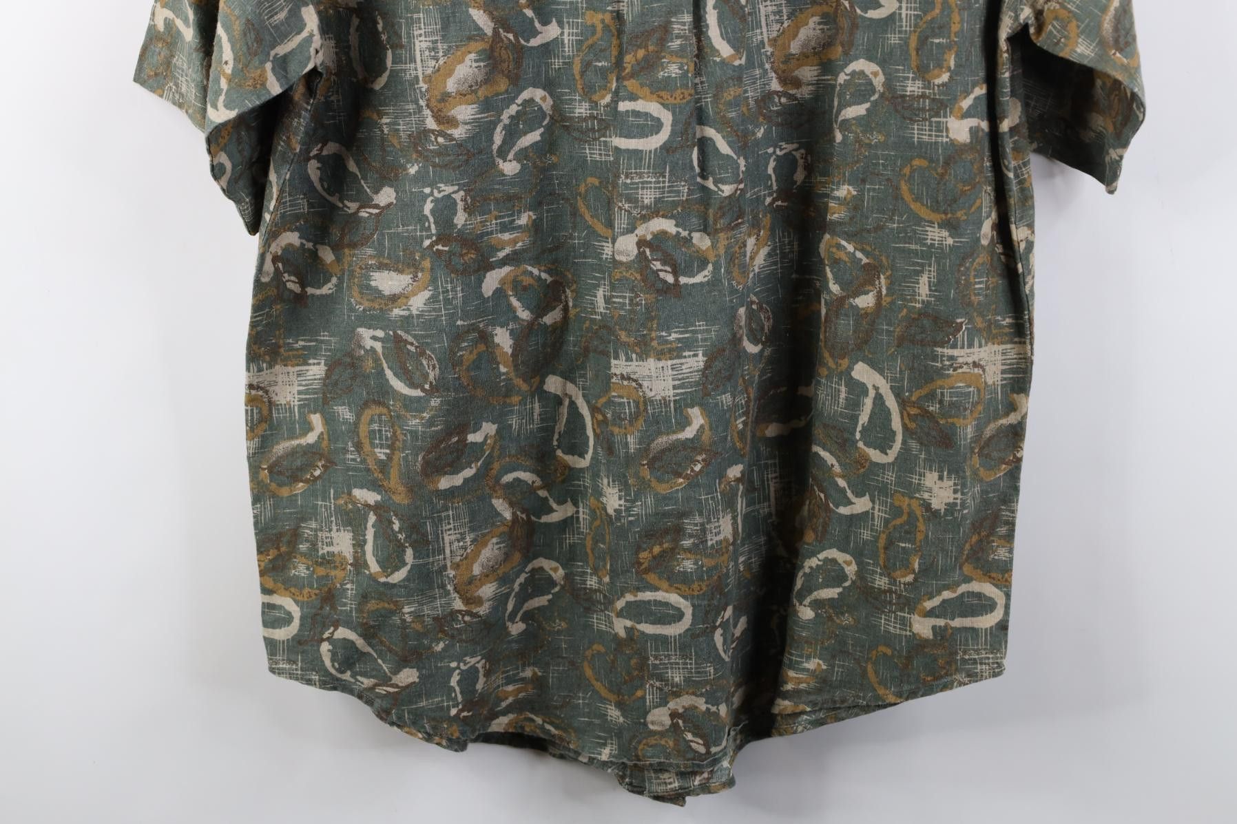 Vintage Vintage 90s Streetwear Baggy Abstract Paisley Button Shirt Size US M / EU 48-50 / 2 - 10 Thumbnail