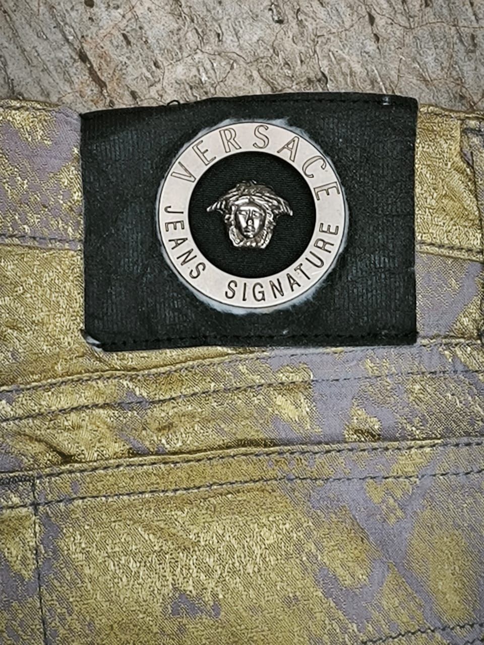 Versace Rare VERSACE bronze metallic barocco borcate pants Size 27" / US 4 / IT 40 - 8 Thumbnail