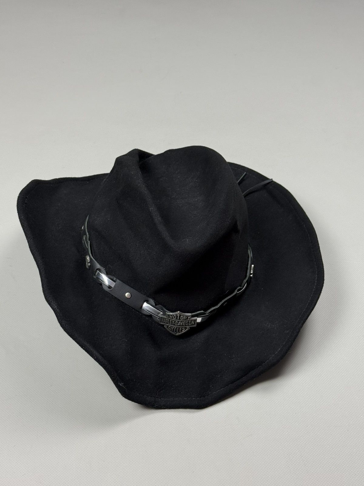 Harley Davidson Harley Davidson Western Wool Cowboy Hat Cap Size XL Size ONE SIZE - 3 Thumbnail