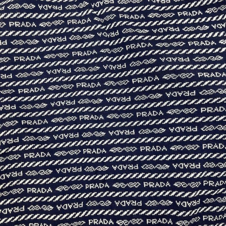 Prada Prada Navy blue full-printed letter small turtleneck wool k Size US XXS / EU 40 - 8 Thumbnail