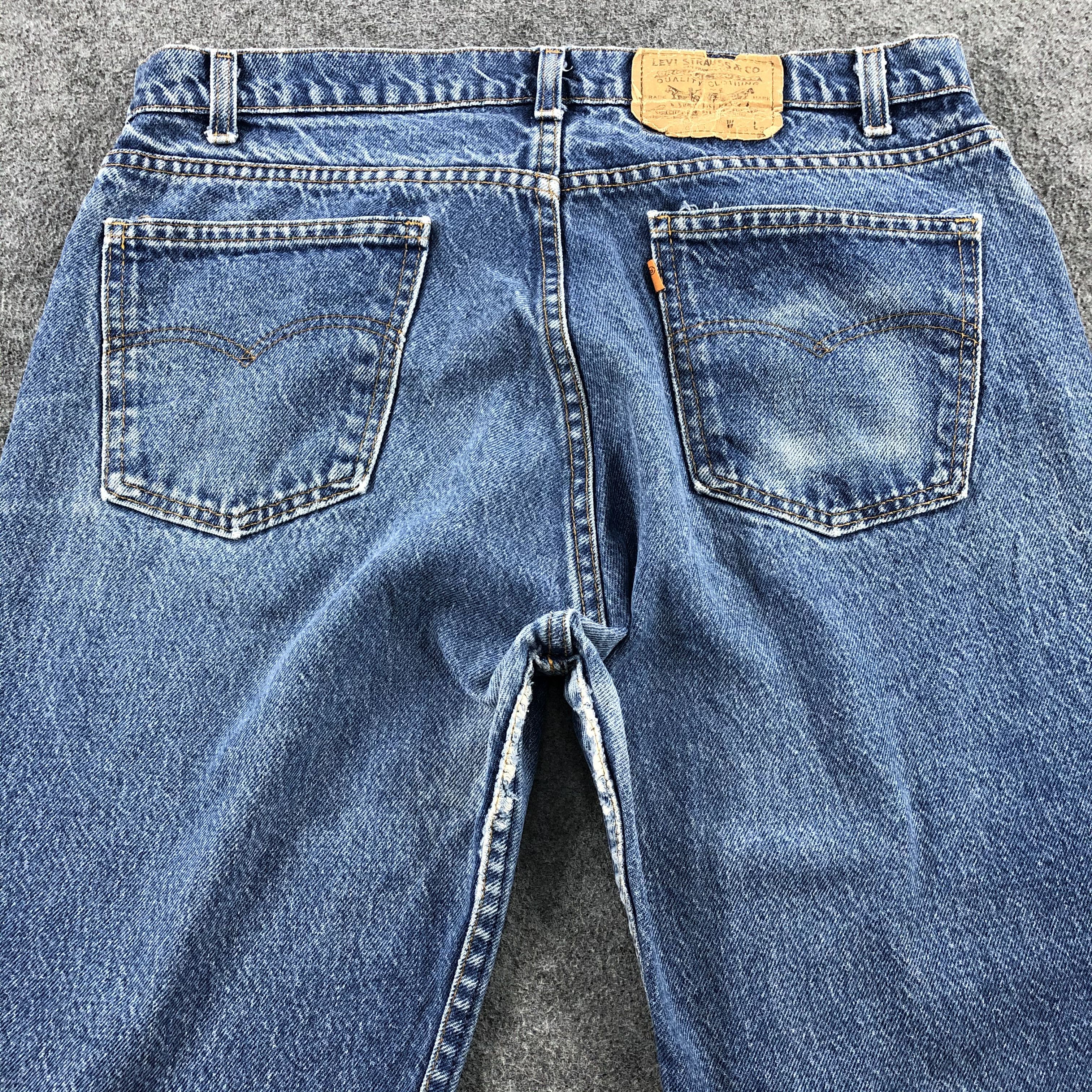 Levi's × Vintage 90s Vintage Blue Wash Levis 505 Orange Tab Jeans-JM1872 Size US 35 - 4 Thumbnail