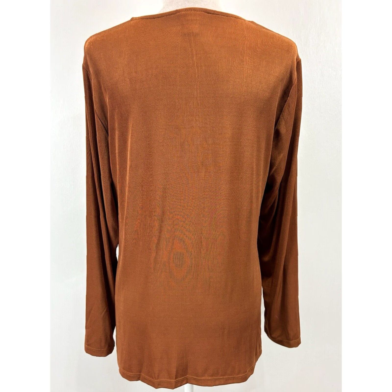 Coldwater Creek Coldwater Creek Slinky Top Shirt Sz Large Rust Made USA Travel Comfort Size L / US 10 / IT 46 - 3 Thumbnail