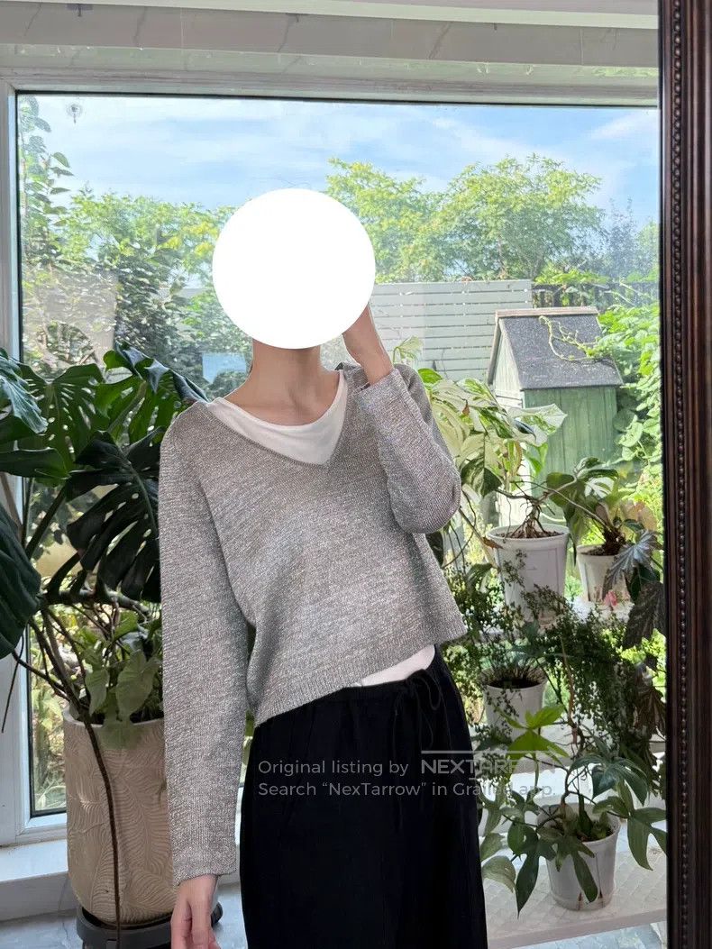 Other Dries Van Noten Silver-threaded metal knitted sweater long Size S / US 4 / IT 40 - 1 Thumbnail