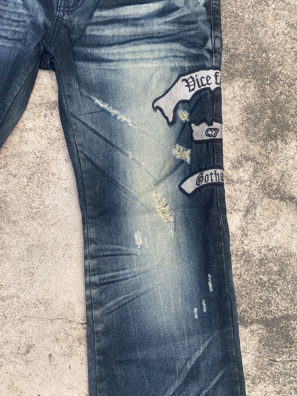 If Six Was Nine × Japanese Brand Flare Jeans Vice Fairy Clawmark Patches Studded Size US 32 / EU 48 - 6 Thumbnail
