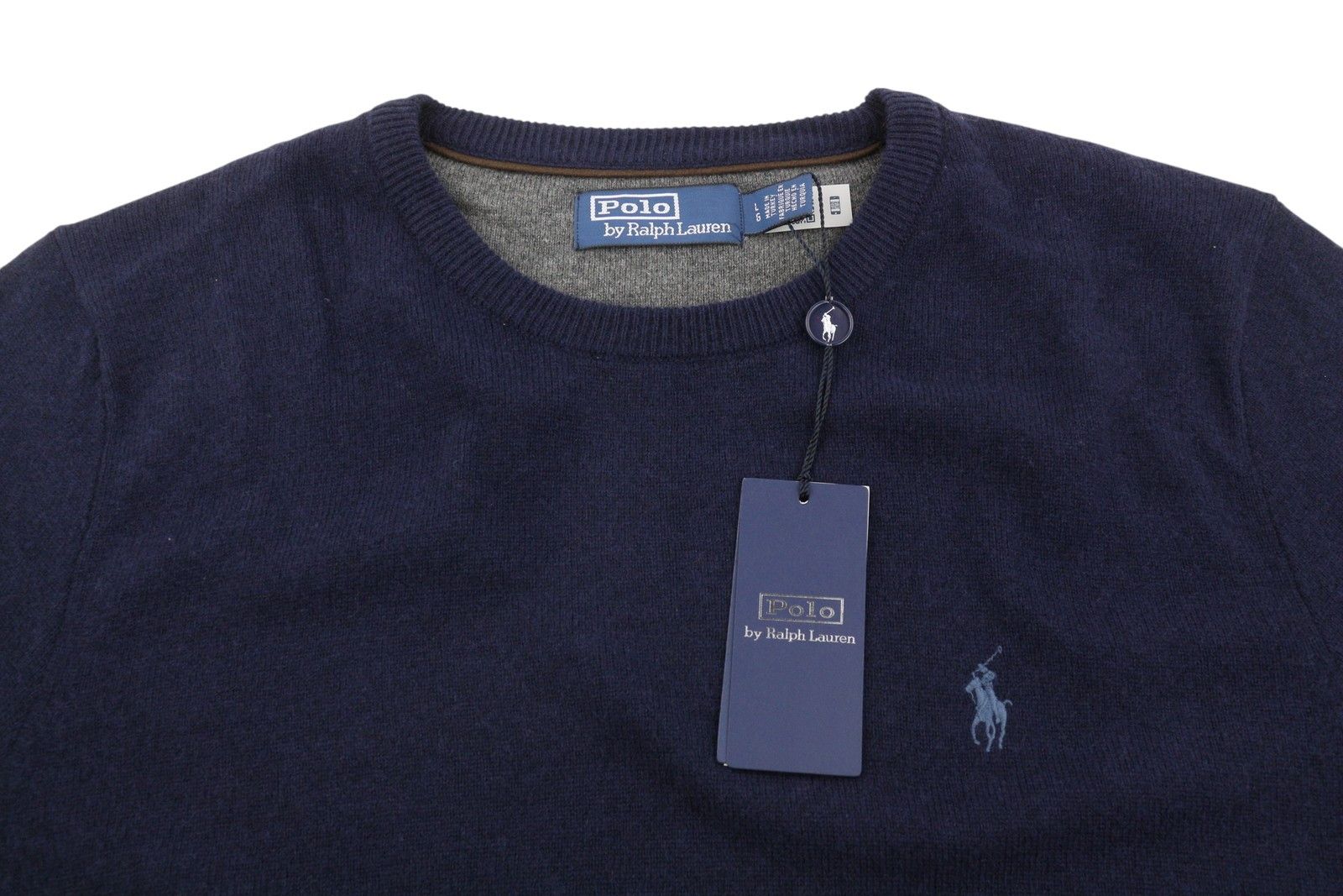 Ralph Lauren Dark Blue L Wool Tight Knit Crew Pullover 86947 Size US L / EU 52-54 / 3 - 6 Thumbnail