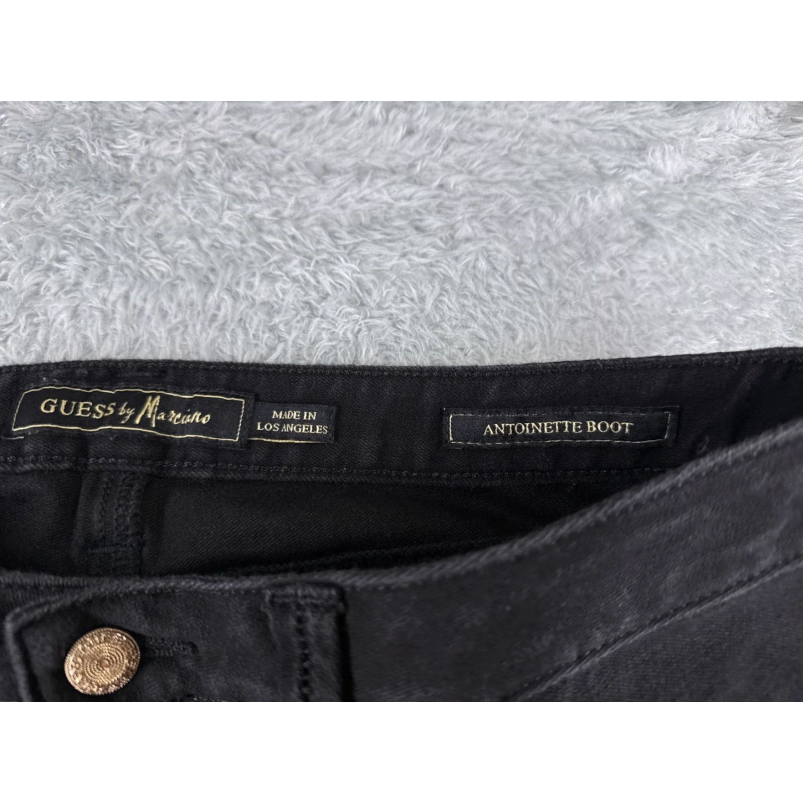 Guess VINTAGE GUESS Jeans Women 32 Black Antoinnette Boot Mid Rise USA Cotton 33x31 Size 24" / US 00 / IT 34 - 6 Thumbnail