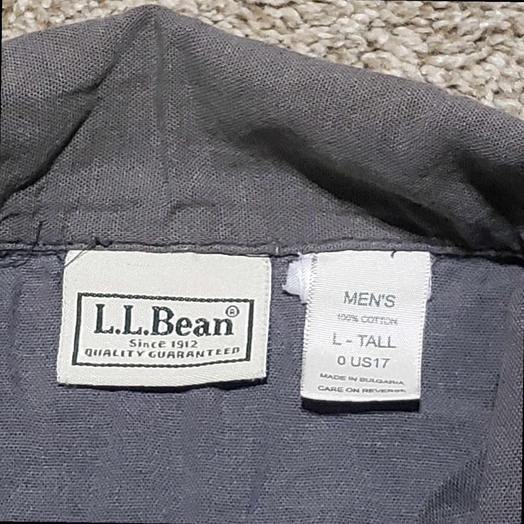 Vintage L.L. Bean Flannel Shirt Gray Chamois Cloth Button Up Men's Large Tall Cotton Outdoor Size US L / EU 52-54 / 3 - 3 Thumbnail