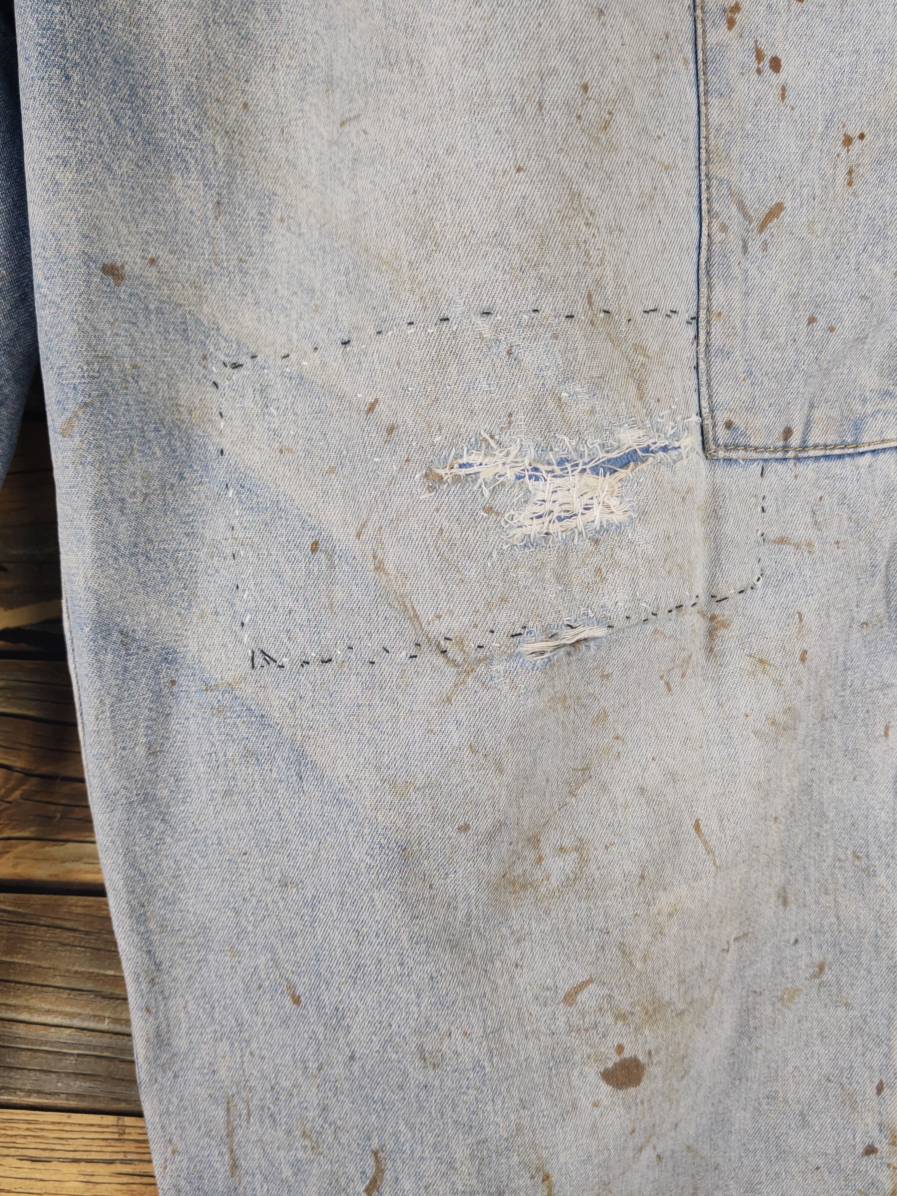 Japanese Brand DL Hey Beau Blue Distressed Ripped Jeans #2120 Size US 32 / EU 48 - 5 Thumbnail