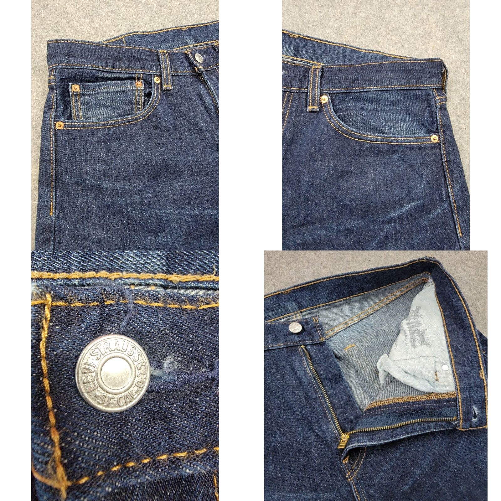 Levi's Levi's 505 Jeans Men 34x34 Dark Wash Straight Size 34 Regular Denim 5-Pocket USA 90s City Classic Size US 34 / EU 50 - 8 Thumbnail