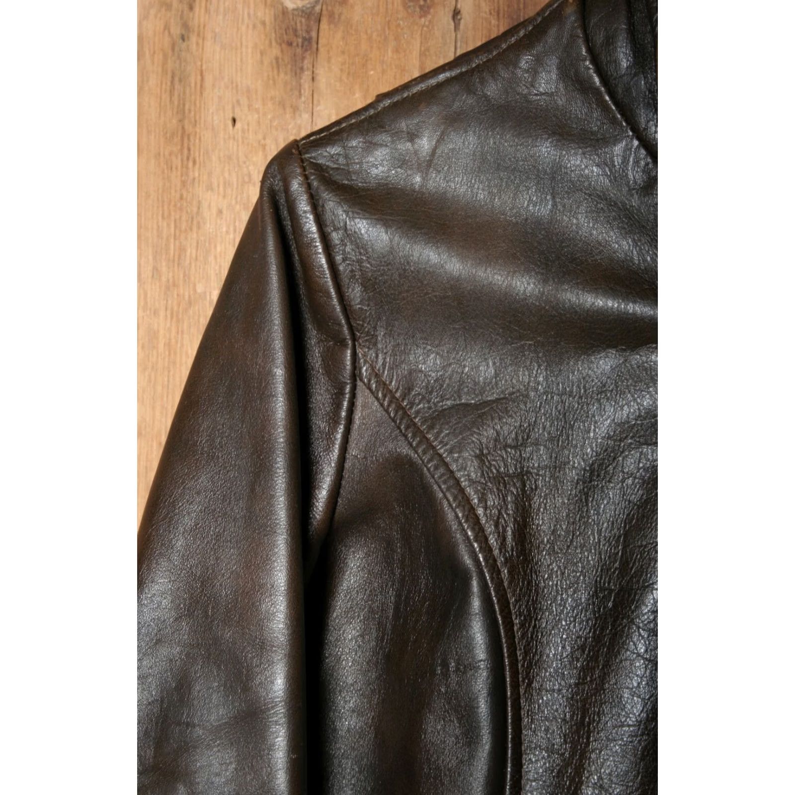 Vintage VINTAGE Lesco Brown Leather Motorcycle Jacket Women's Sz. 11 ≈ M Jacket, Brown, Motorcycle, Vintage, Womens, 11, Lesco, Leather, Zip, Missing Liner Size L / US 10 / IT 46 - 3 Thumbnail