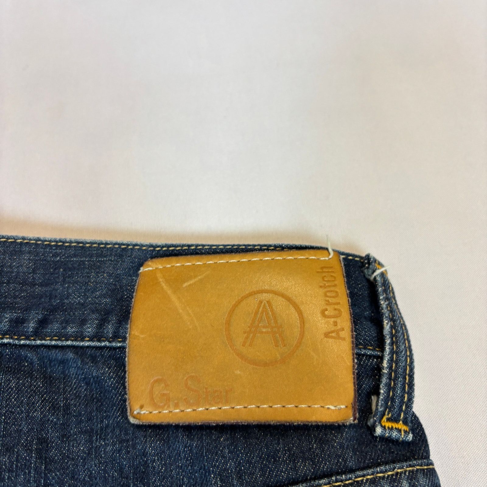 G-Star G Star Raw S.C. A Crotch Mix Patch Straight Jeans 33x31.5 Size US 33 - 4 Thumbnail