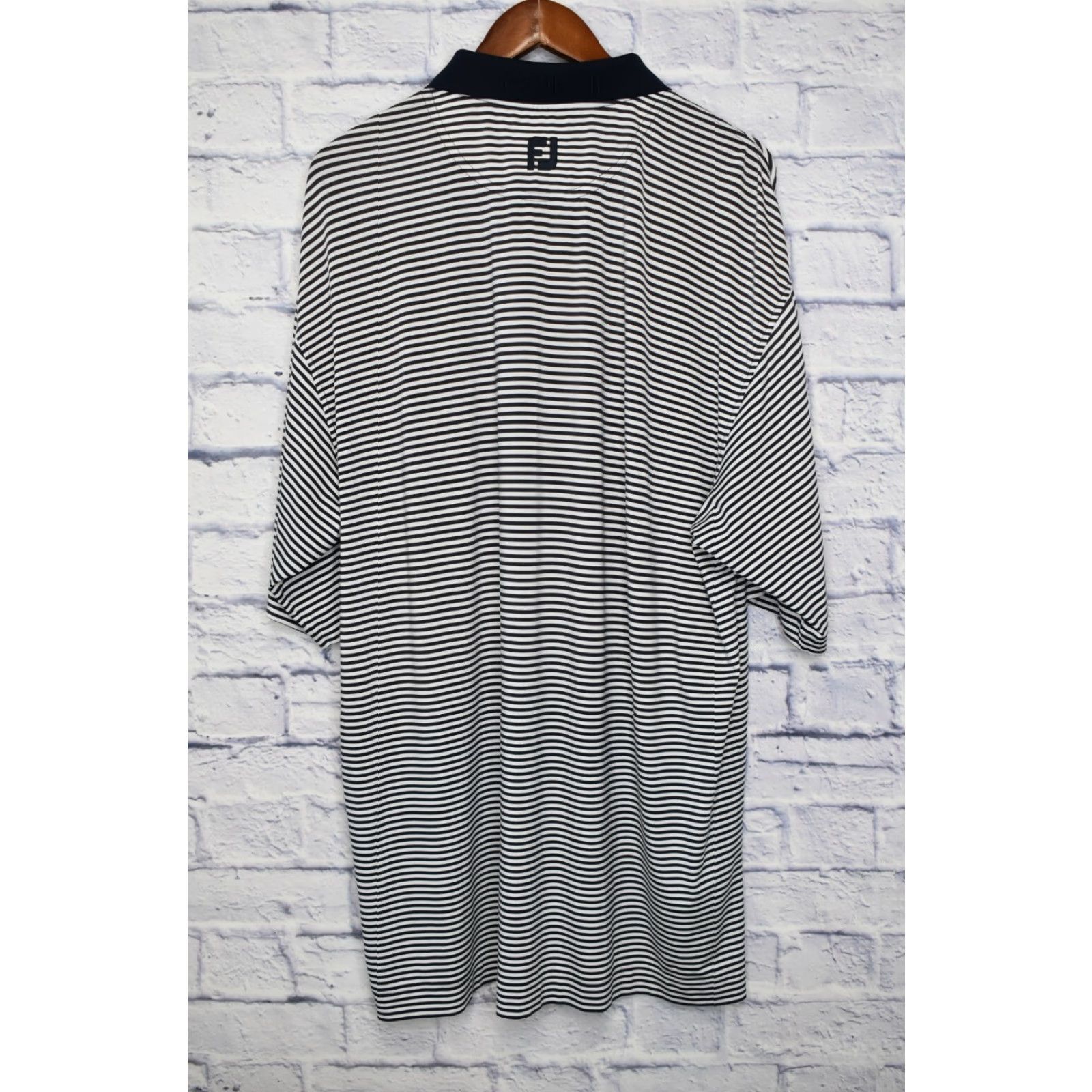Footjoy Footjoy Polo Shirt Mens XL Blue Striped Prodry Lisle Golf 1696 Size US XL / EU 56 / 4 - 2 Thumbnail