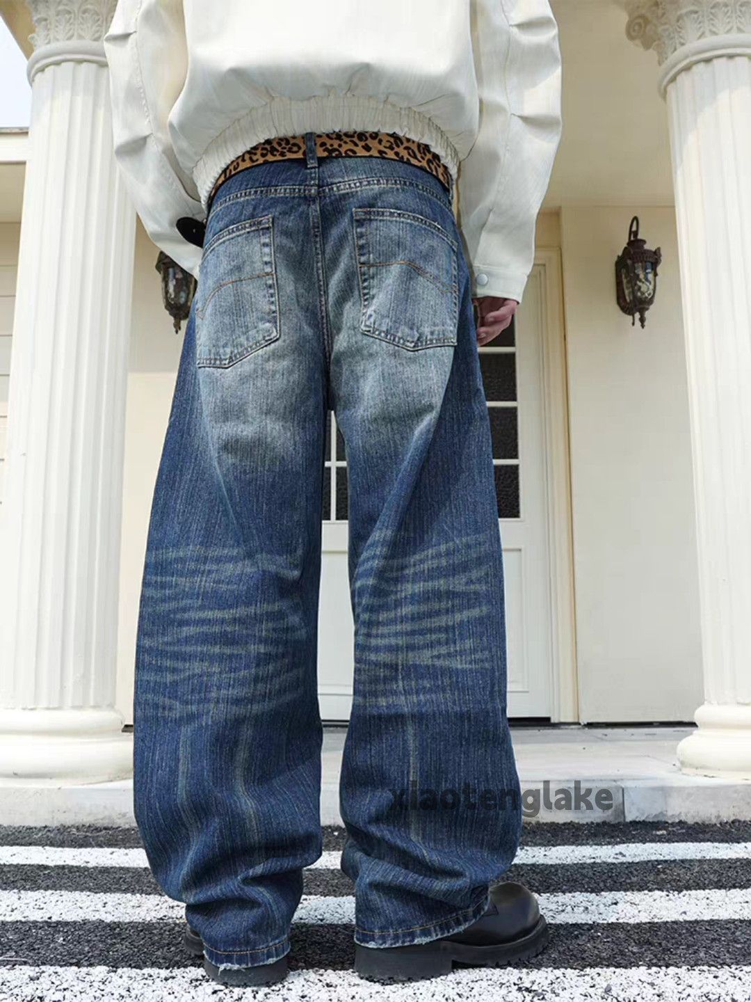 Vintage Custom washed faded punk grunge loose baggy hiphop jeans Size US 36 / EU 52 - 2 Thumbnail