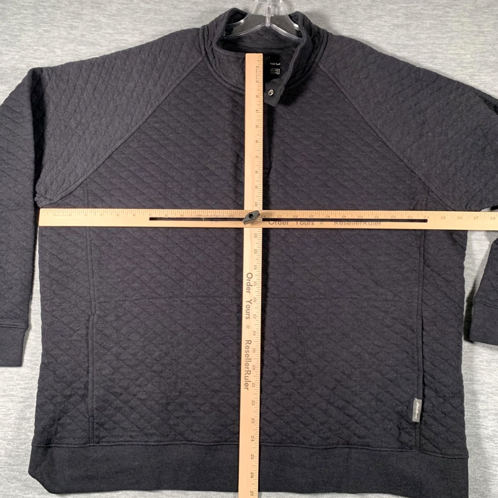 Eddie Bauer Eddie Bauer Sweatshirt Mens 2XL Gray Quilted Snap Henley Mock Neck Pullover Hoodie? Size US XXL / EU 58 / 5 - 7 Thumbnail