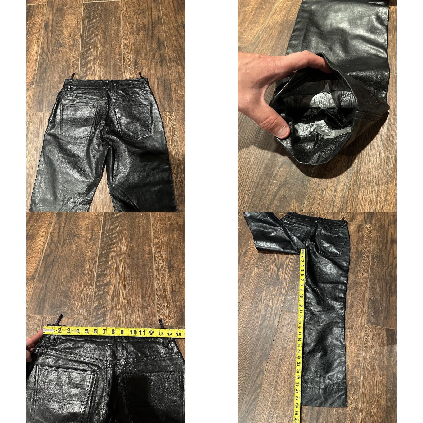 Ralph Lauren VTG Ralph Lauren Womens Pants Size 4 Leather Black Trouser Regular Straight High Rise 28in Inseam Size 27" / US 4 / IT 40 - 8 Thumbnail