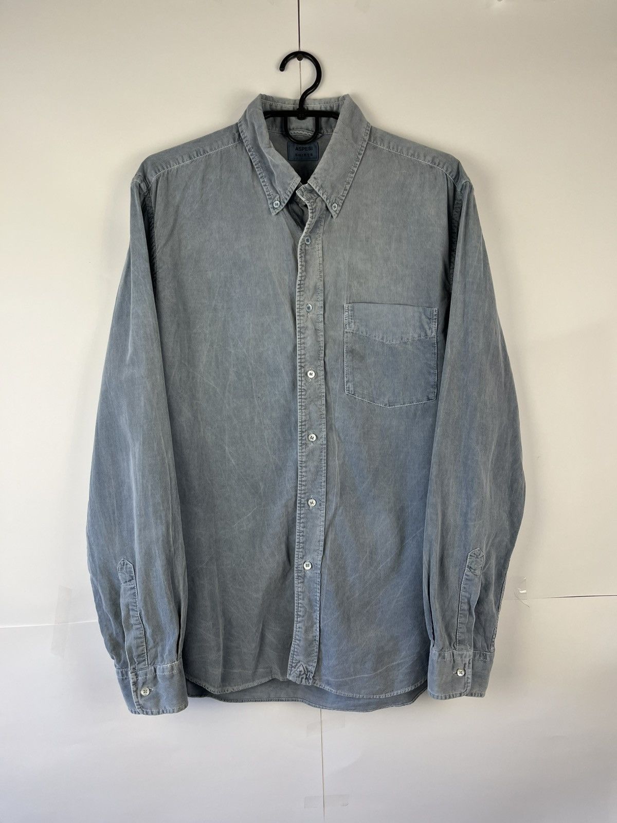 Aspesi Aspesi Garment Dyed Y2K Cotton Lond Sleeve Shirt Button Up Size US L / EU 52-54 / 3 - 1 Thumbnail