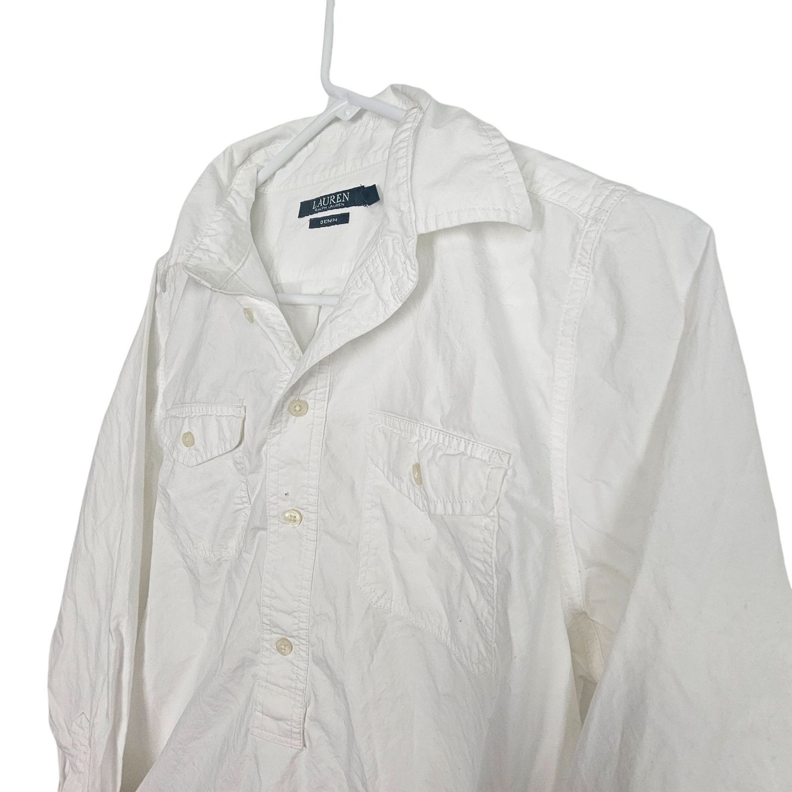 Lauren Ralph Lauren Lauren Ralph Lauren Womens Denim Shirt Size M Classic Preppy Size M / US 6-8 / IT 42-44 - 5 Thumbnail