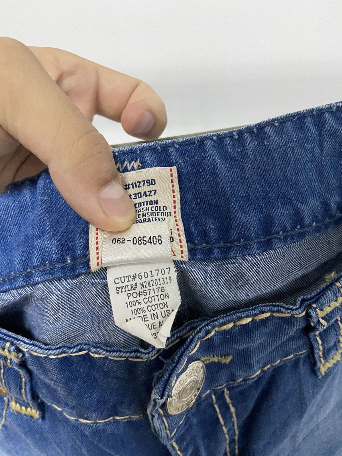 True Religion × Vintage True Religion jeans Pants Selvedge Vintage Y2K Logo Pocket Size US 31 - 9 Thumbnail