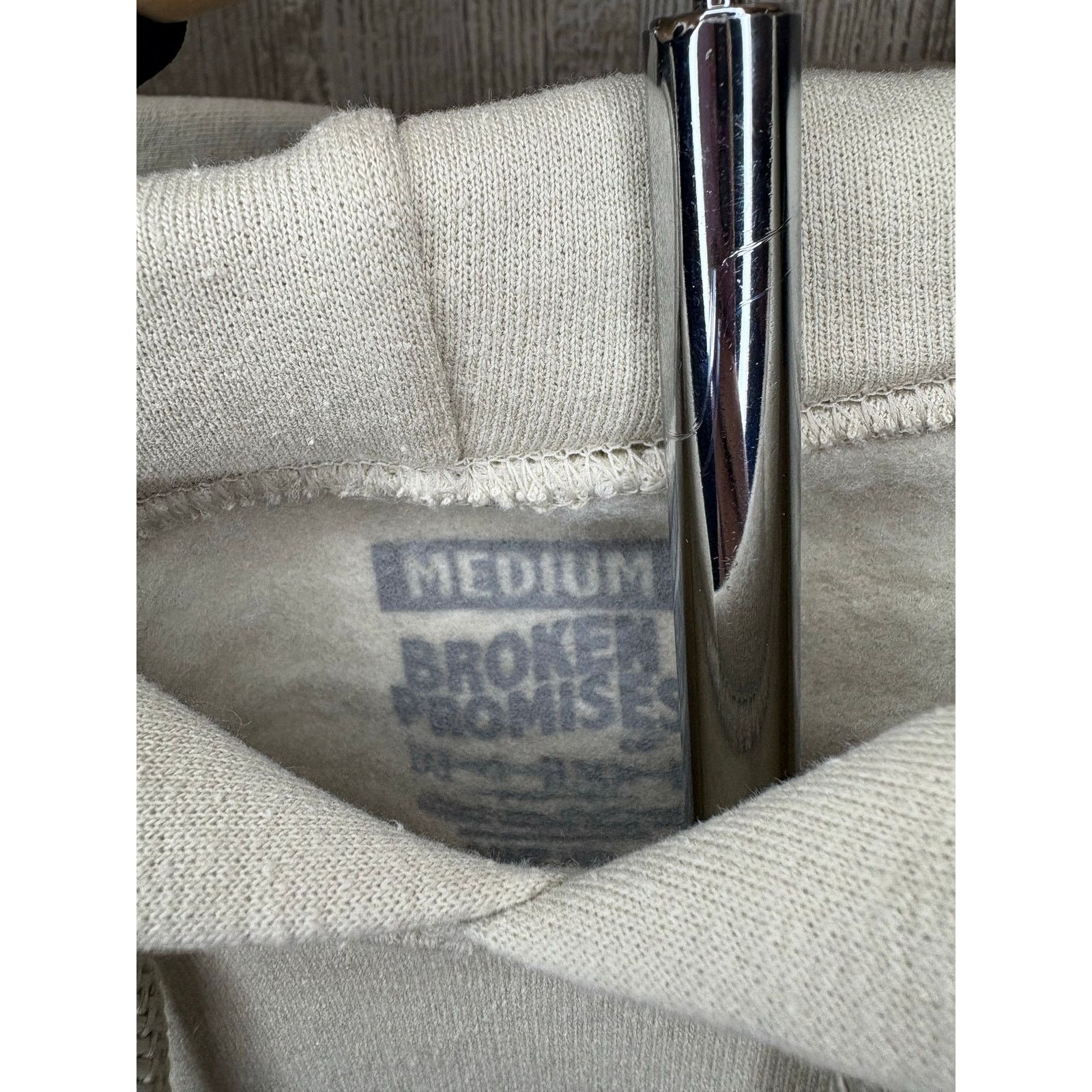 Broken Promises Co. NWOT Sz. M - Mens DeathNote Hoodie by Broken Promises, beige Size US M / EU 48-50 / 2 - 5 Thumbnail