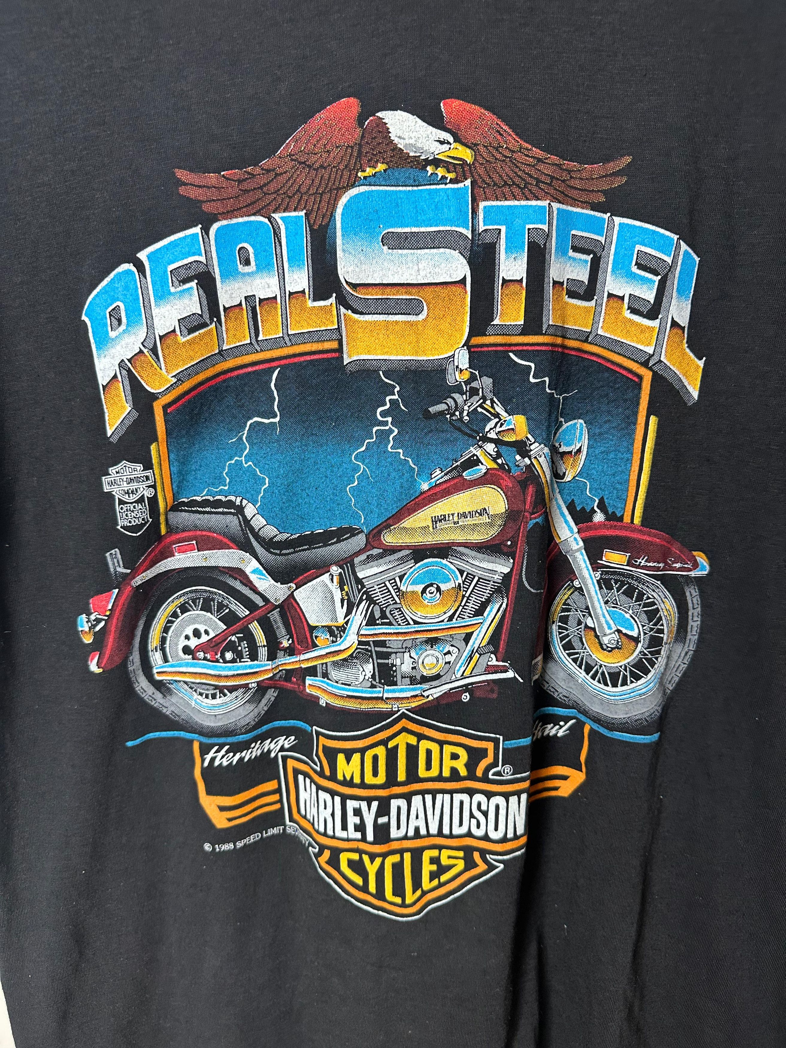 vintage Harley Davidson Real steel 80's T shirt