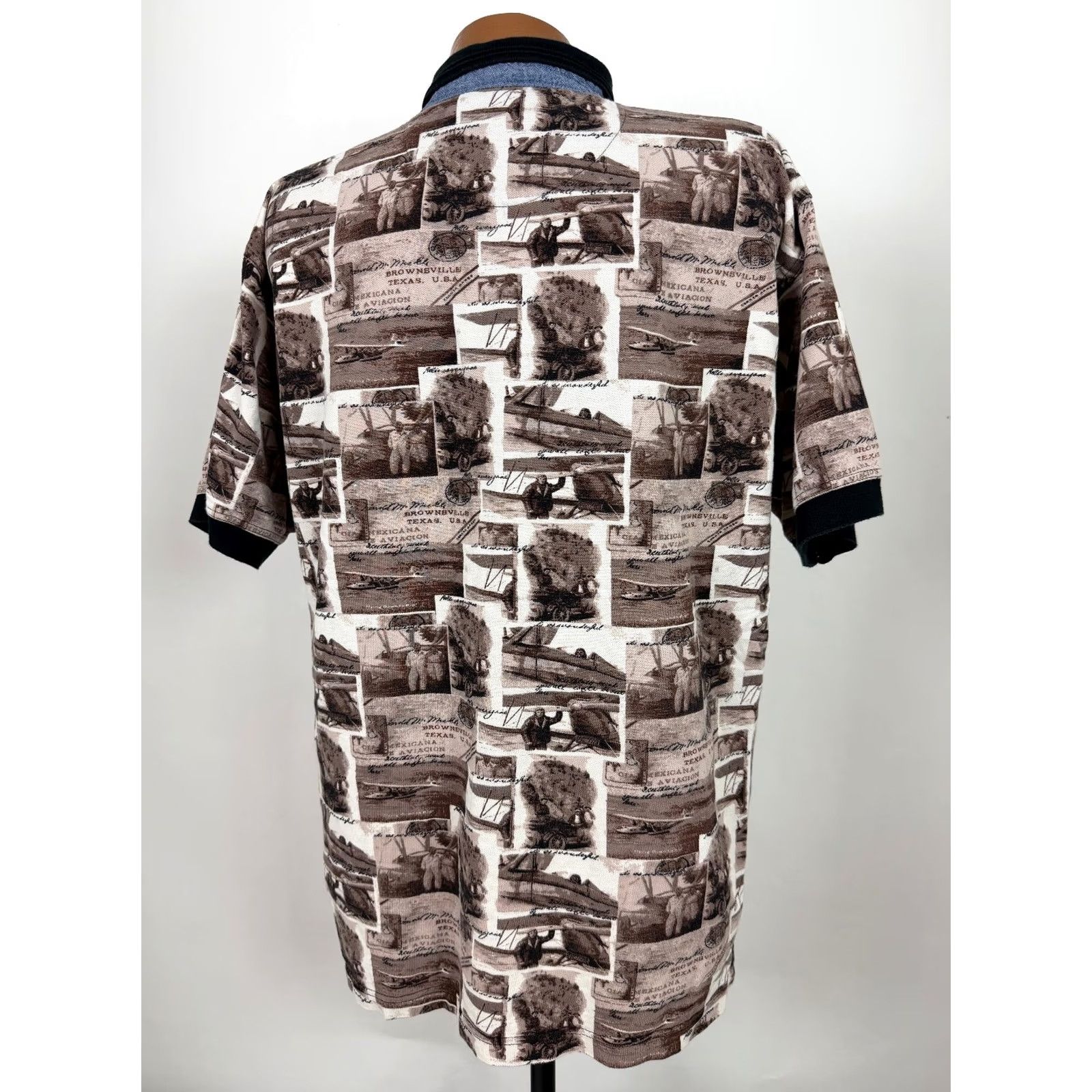 Vintage VINTAGE Knights of Round Table Polo Shirt Mens M Beige 90s Oversized Lightweight Knit Summer Spring Fall 90s Transport Retro Shirt Size US M / EU 48-50 / 2 - 7 Thumbnail