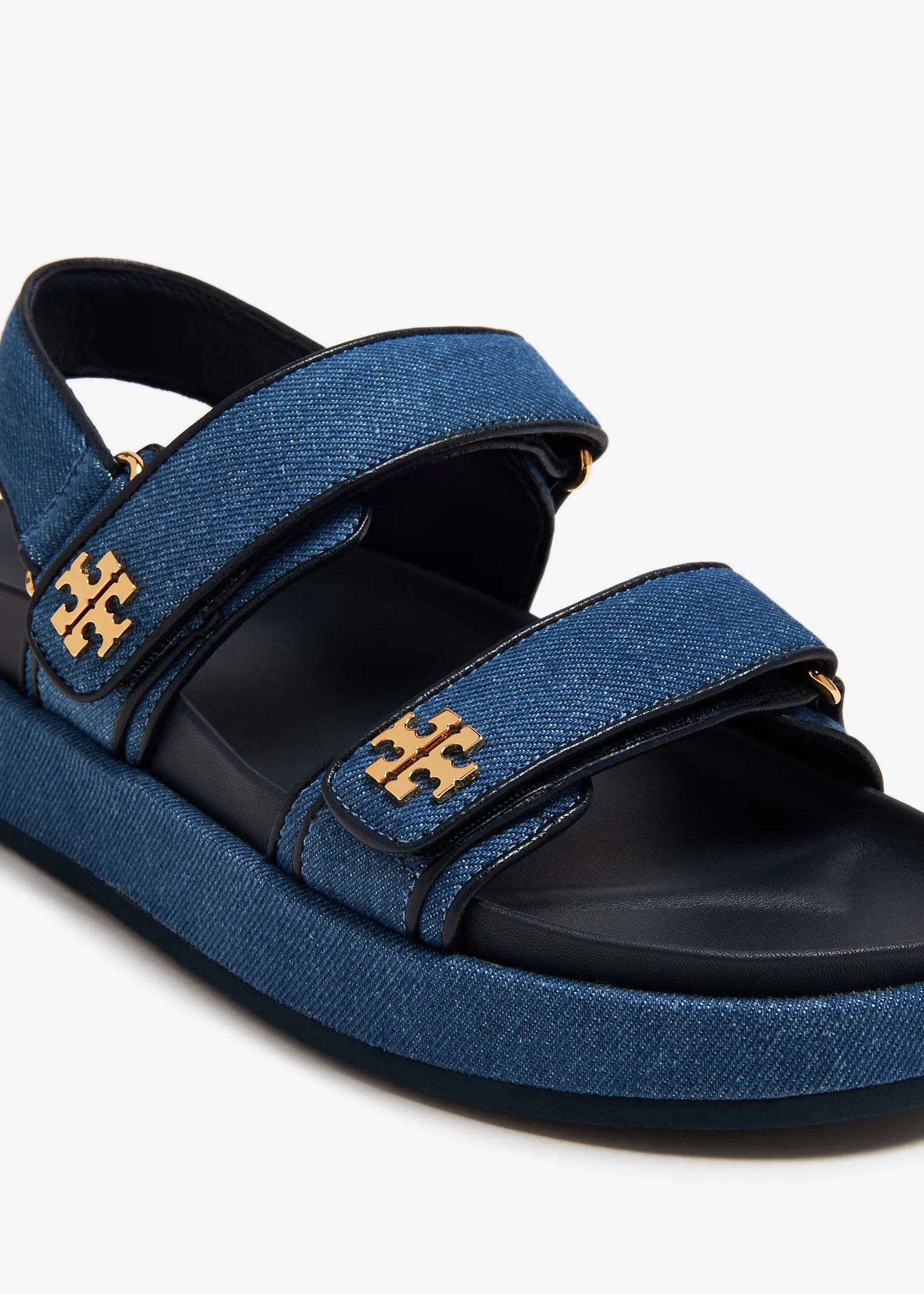 Tory Burch o1s22i1n1024 Denim Kira Sport Sandals in Blue Size US 8 / IT 38 - 3 Thumbnail