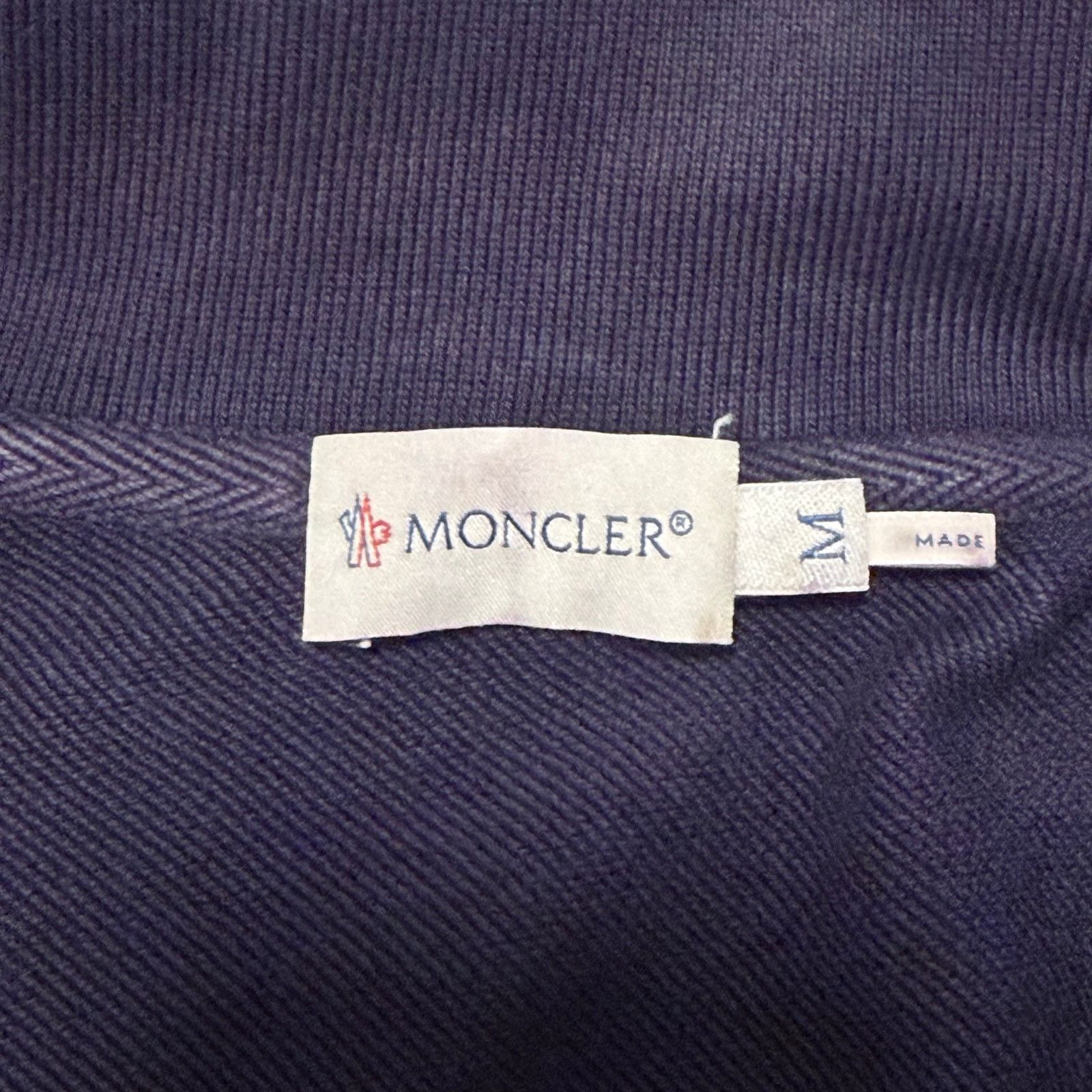 Moncler Moncler Navy Cotton Zip Hoodie with Logo Patch (Size M) Size US M / EU 48-50 / 2 - 5 Thumbnail