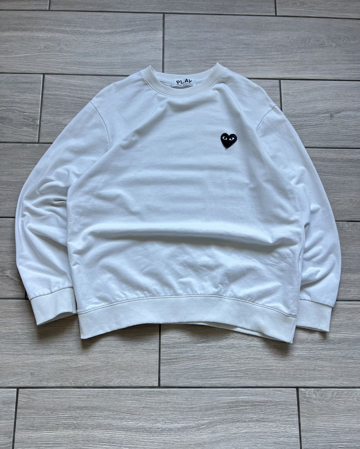 Comme des Garcons Vintage Comme Des Garcons Small Logo Love Sweatshirt White Size US M / EU 48-50 / 2 - 2 Thumbnail