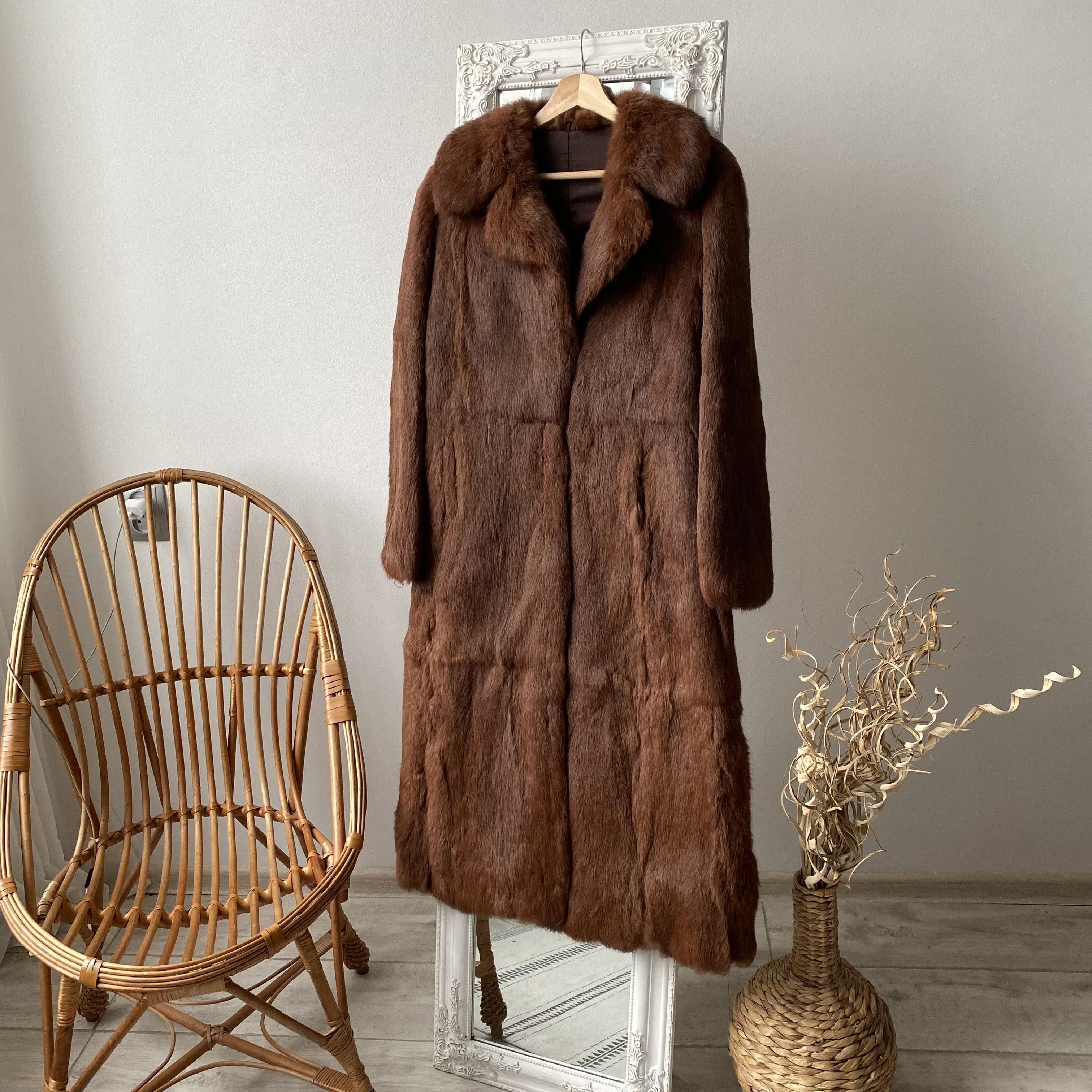 image of Mink Fur Coat 80’S Vintage Oldmaney Real Fur Mink Coat Luxury Designer in Brown, Women's (Size Smal