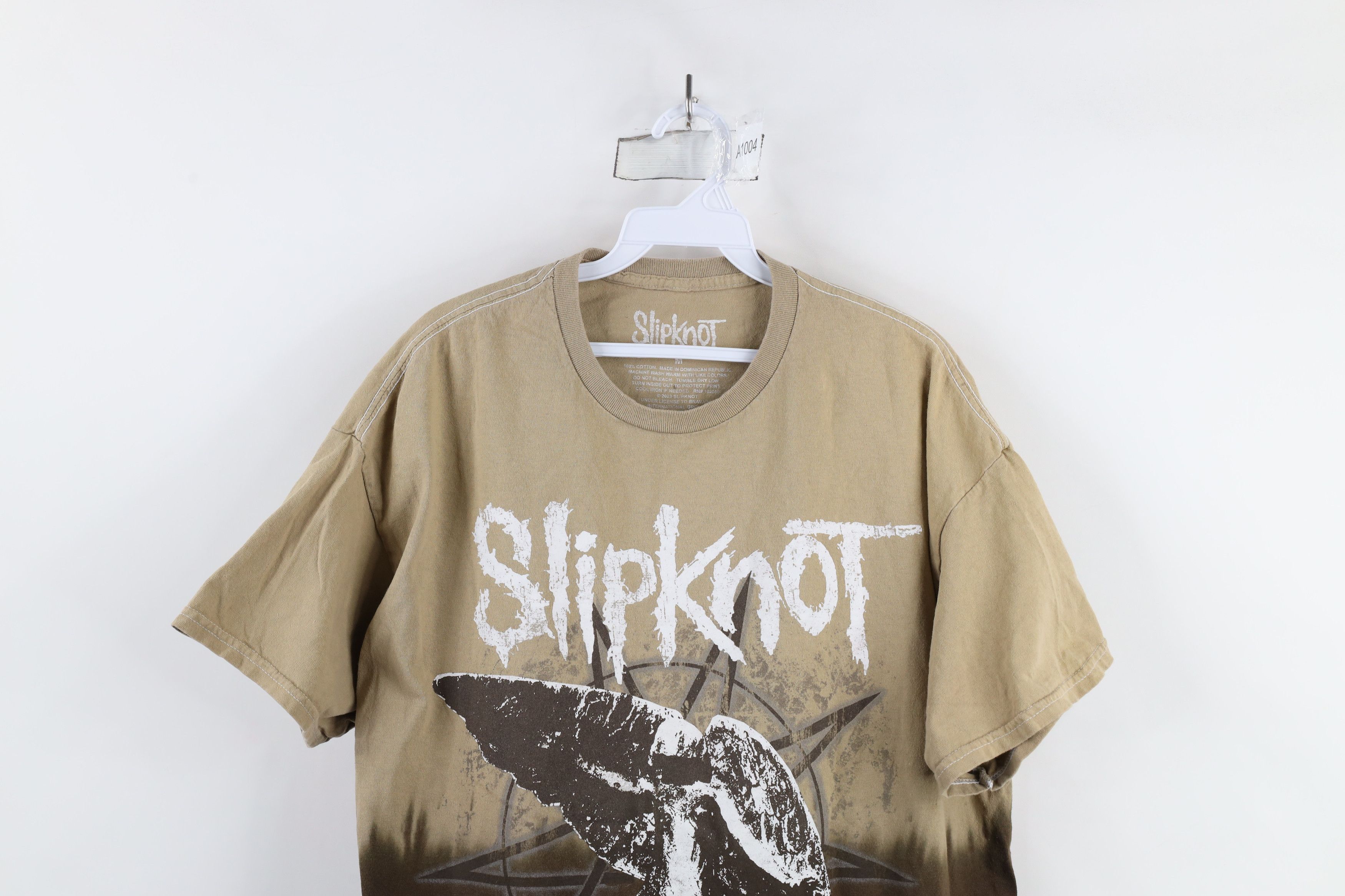Vintage Retro Y2K Spell Out Pentagram Angel Slipknot Band T-Shirt Size US M / EU 48-50 / 2 - 2 Thumbnail