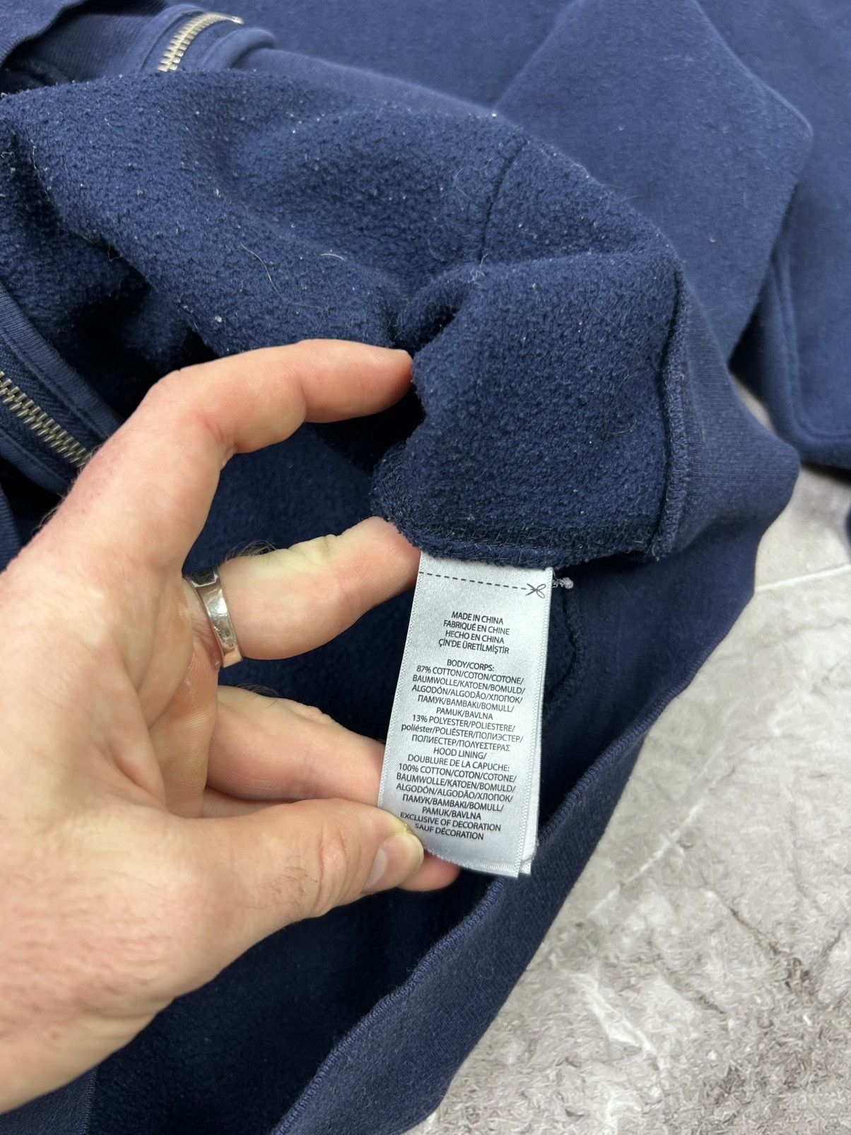 Polo Ralph Lauren × Vintage Polo Ralph Lauren Full Zip Hoodie Navy Size US S / EU 44-46 / 1 - 5 Thumbnail