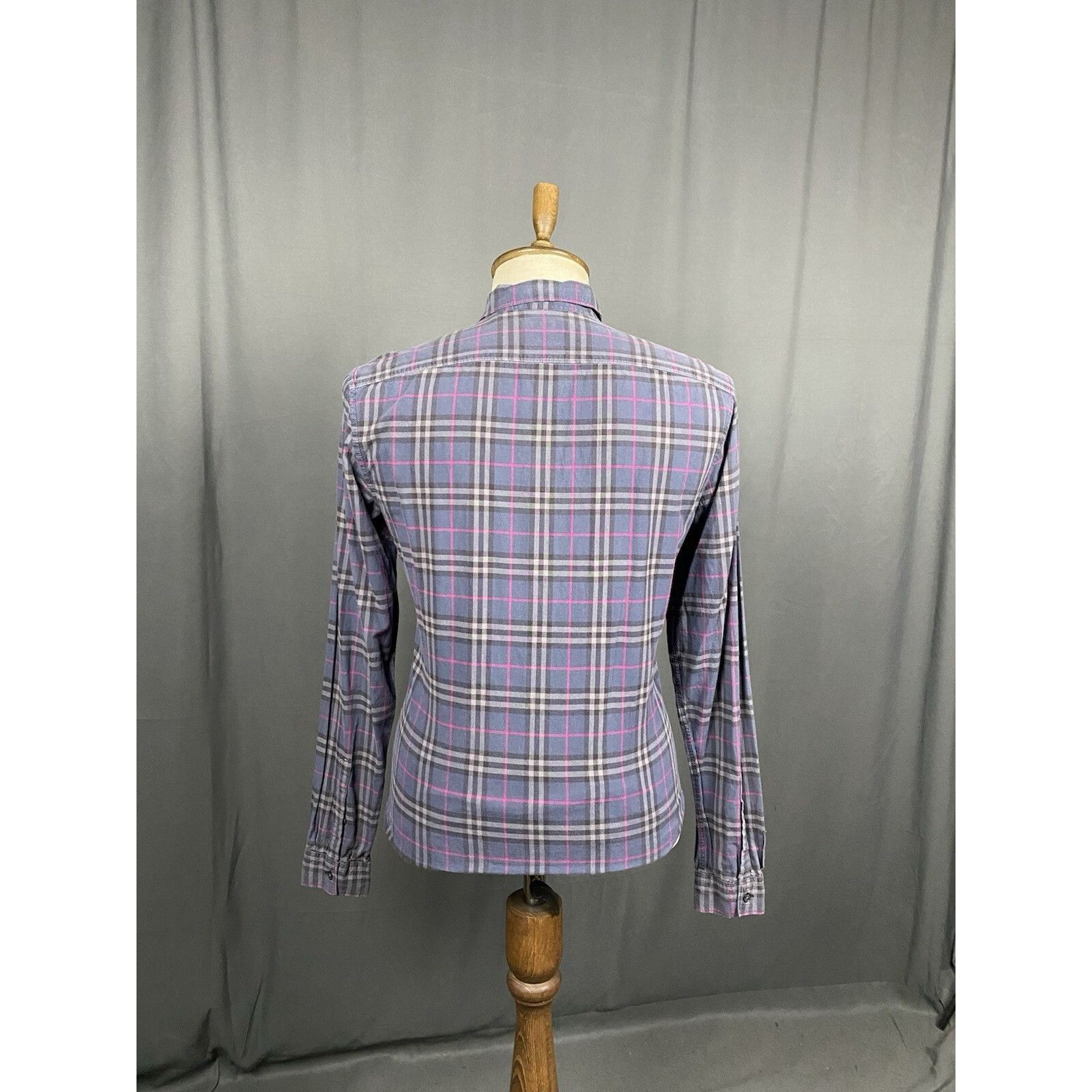 Burberry Burberry Nova Check Men's Blue Purple Checked Longsleeve Shi Size US S / EU 44-46 / 1 - 7 Thumbnail
