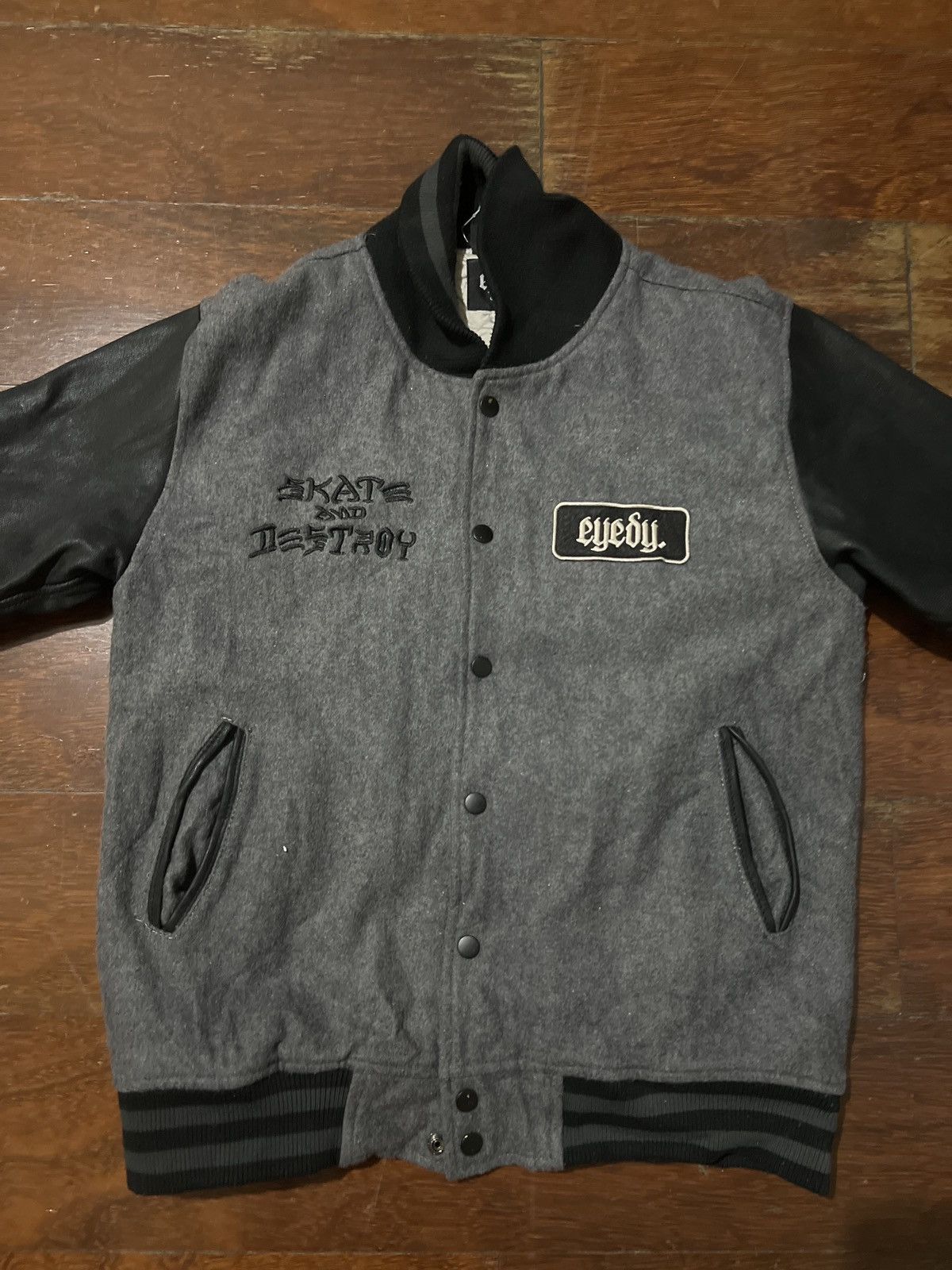 Thrasher Thrasher EYEDY Varsity Leather Wool Jacket Size US L / EU 52-54 / 3 - 1 Thumbnail