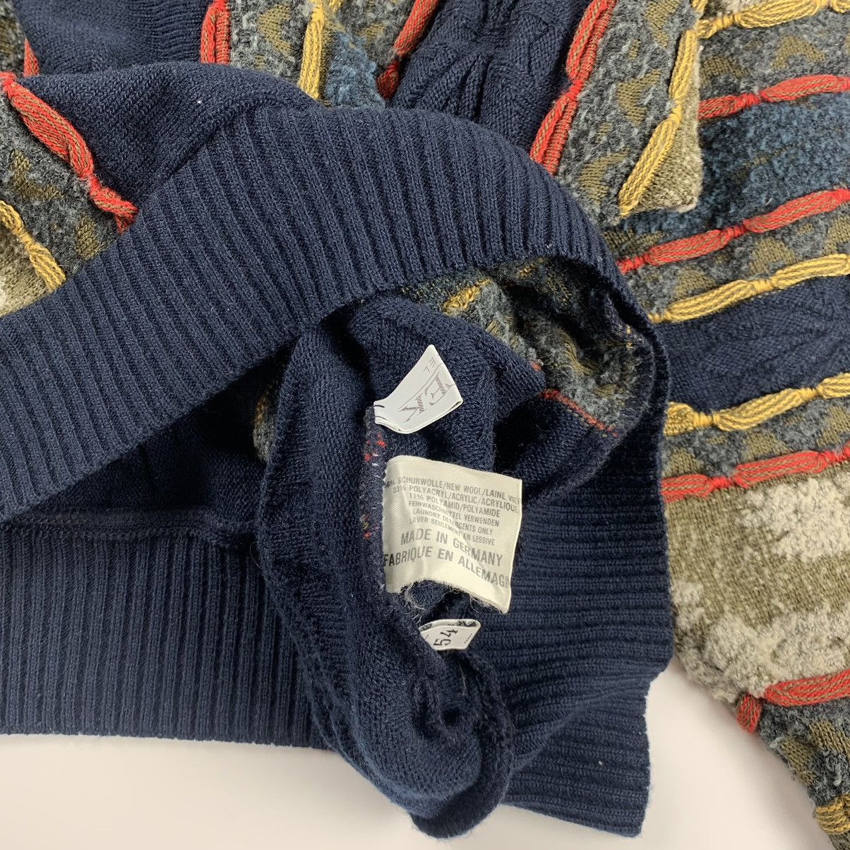 Carlo Colucci × Vintage Vintage heavy knit 3D coogi style sweater Size US L / EU 52-54 / 3 - 6 Thumbnail