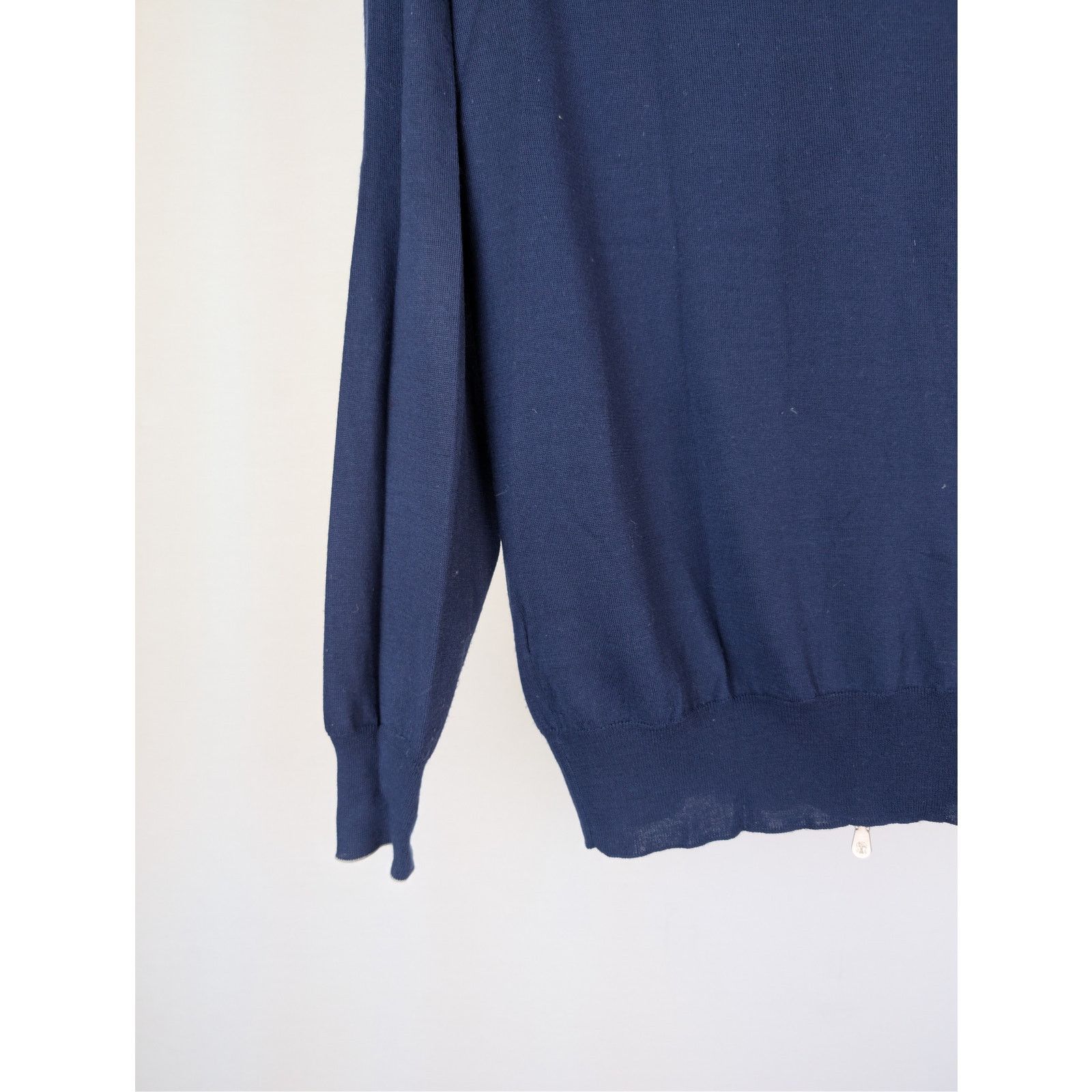 Brunello Cucinelli o1rshd1 CC20 Full Zip Cardigan Sweater Sweatshirt Navy Blue Size US M / EU 48-50 / 2 - 14 Thumbnail